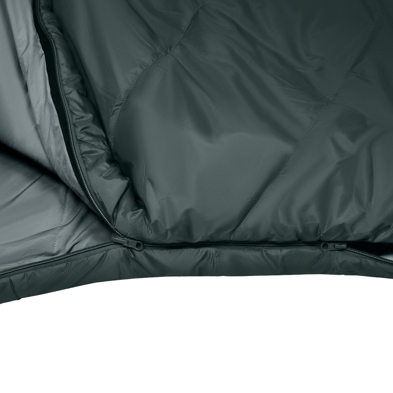 Alpinus Wide & Long Fiber Pro 1100 Sleeping Bag Pine Green - left