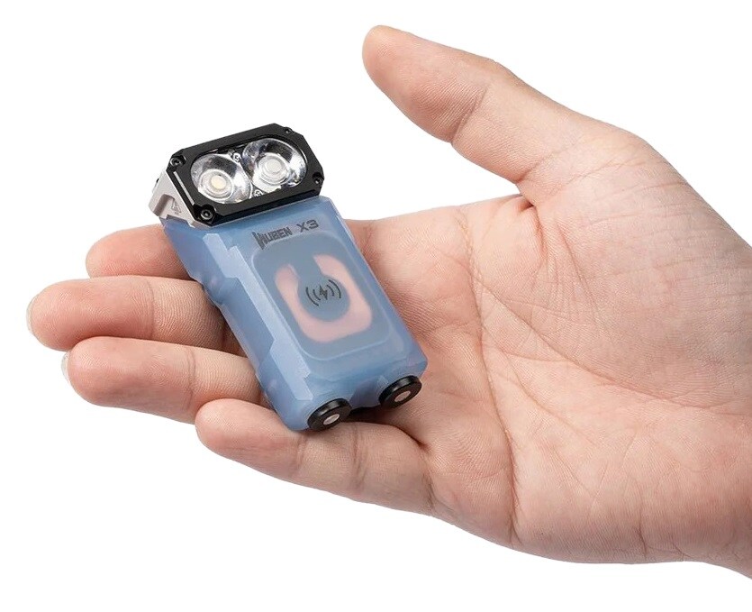 Wuben X3 Pro Flashlight Blue + Aluminum Charging Box - 700 lumens