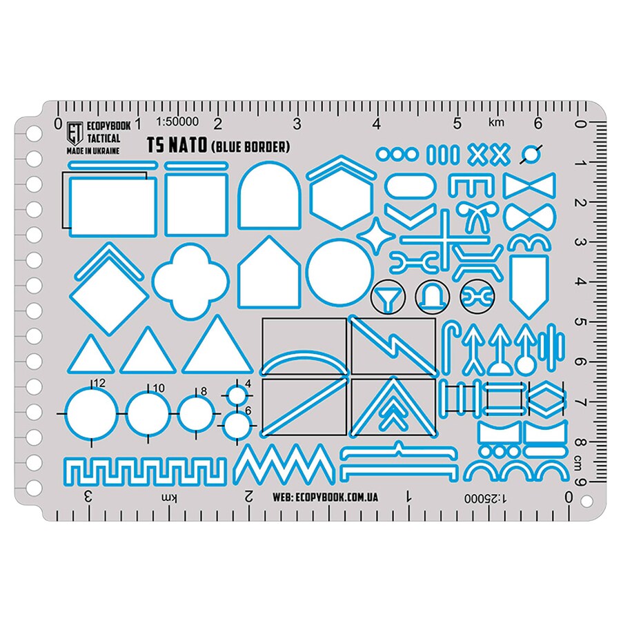 M-Tac Ecopybook Tactical Ruler TS NATO - Blue