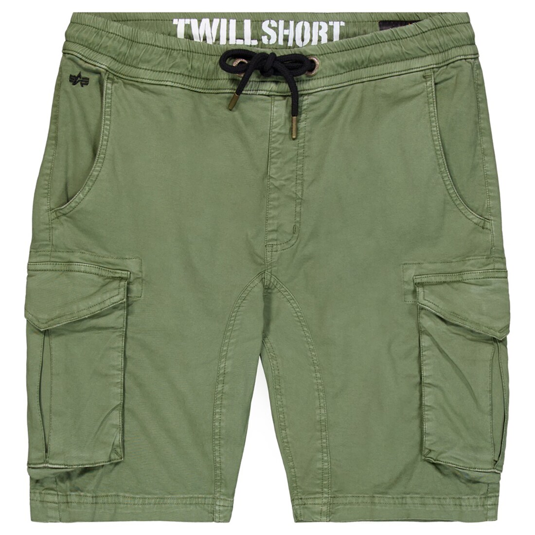 Alpha Industries Cotton Twill Jogger Shorts - Vintage Green
