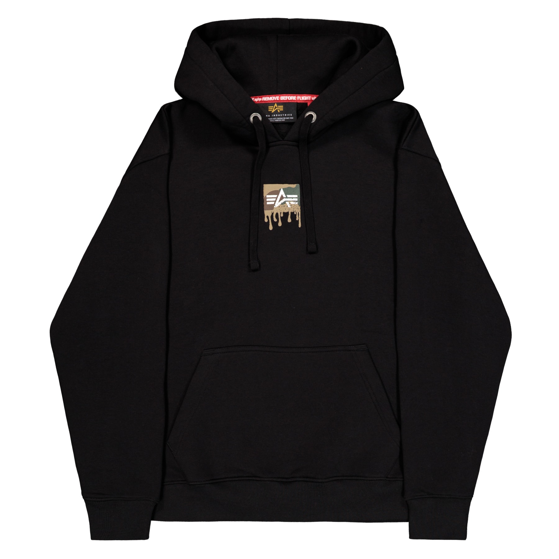 Alpha Industries Dripping Camo Print Sweatshirt - Black