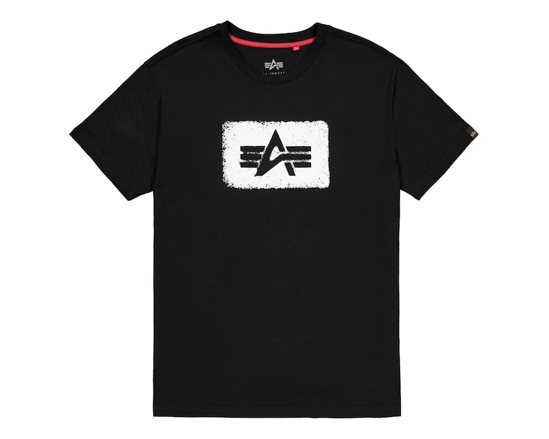 Alpha Industries Washed Out Logo T-shirt - Black - Buy Online ...