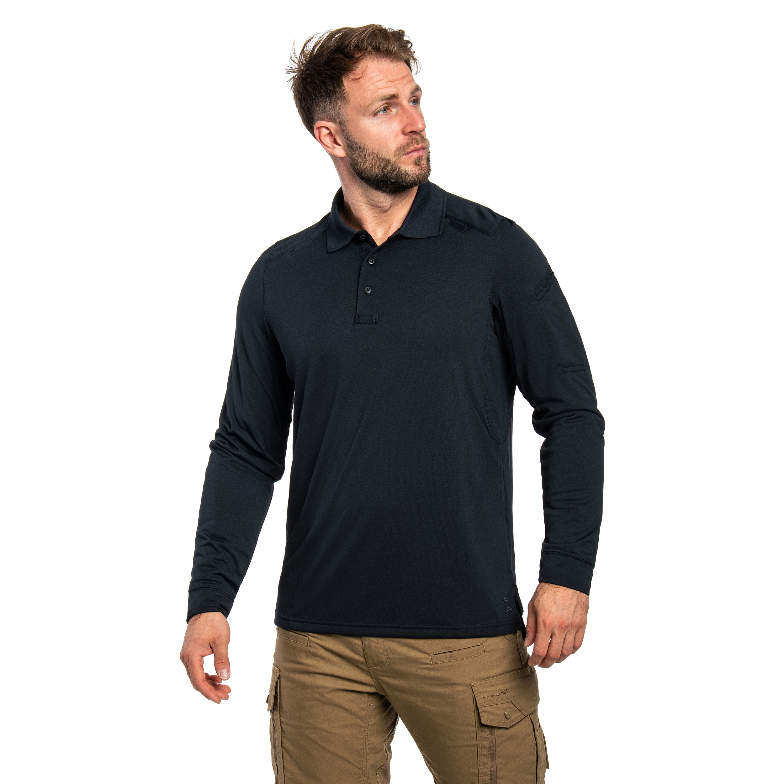 5.11 Helios Long Sleeve Polo Shirt - Dark Navy