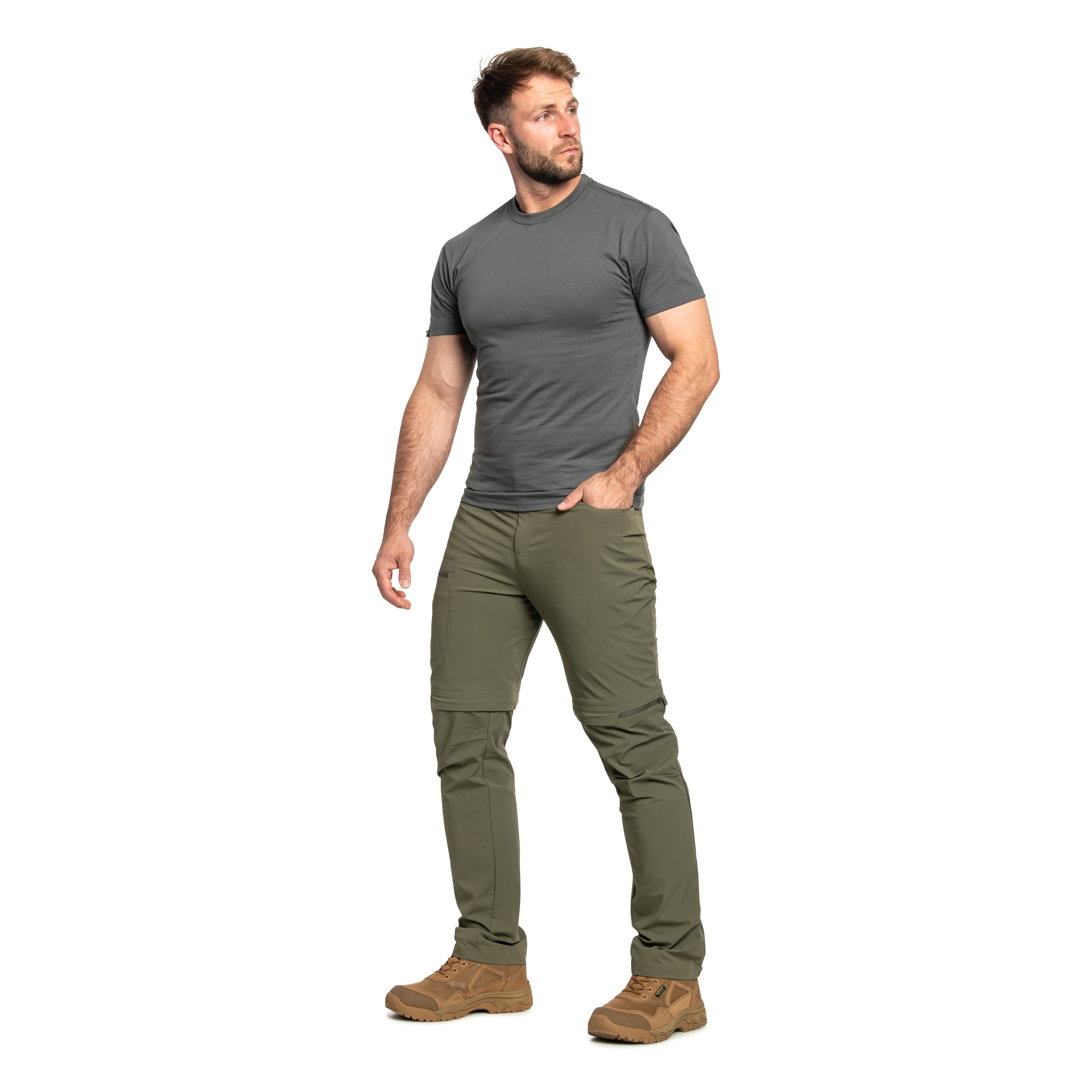 Millet Ubic Stretch Zip Off Pants - Khaki