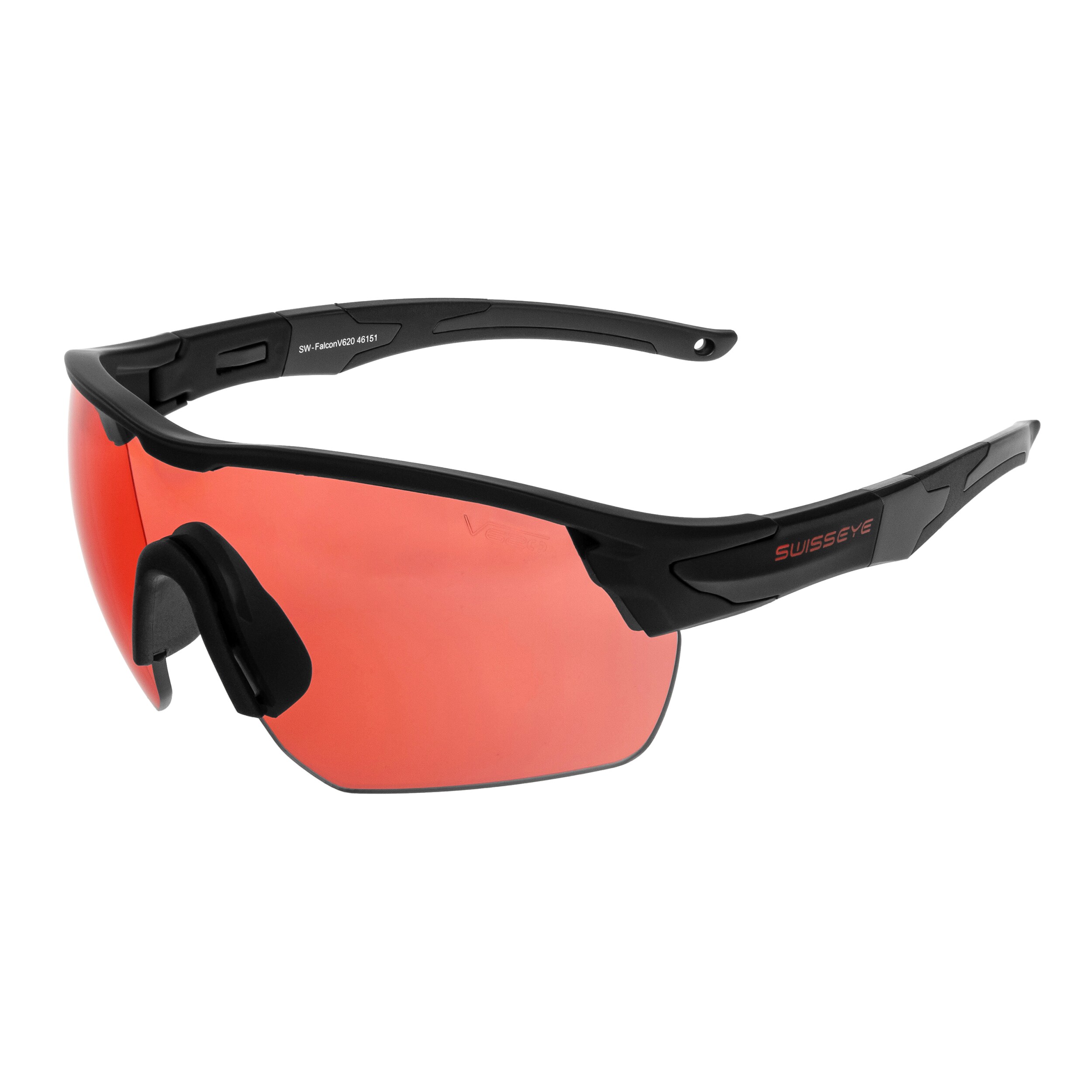 Swiss Eye FalconV620 Tactical Glasses - Smoke/Vermilion/Black