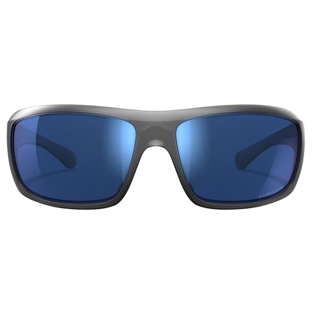 Wiley X Omega Tactical Glasses - Captivate Polarized Blue Mirror/Matt Translucent Black