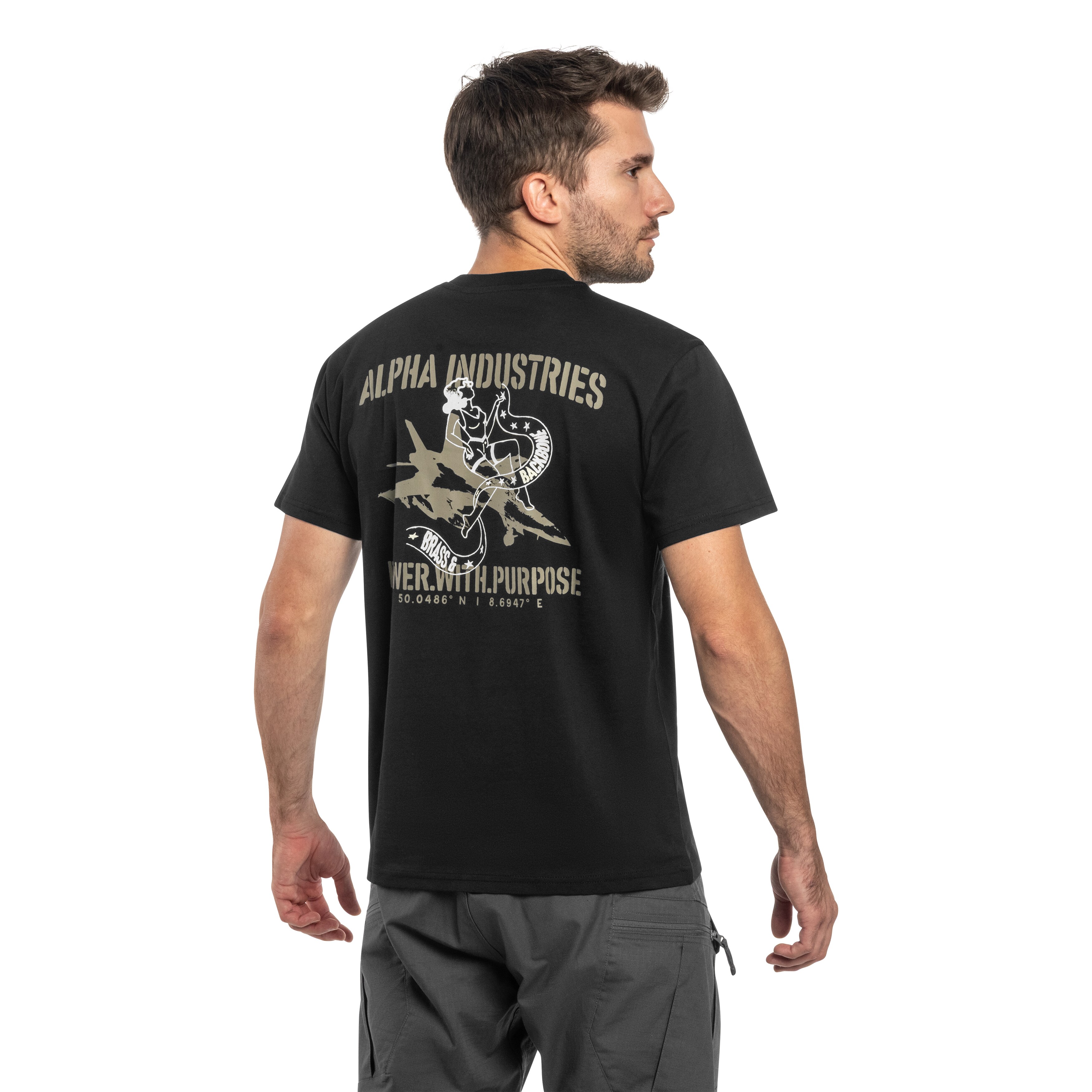 Alpha Industries Noseart Backprint T-shirt - Black
