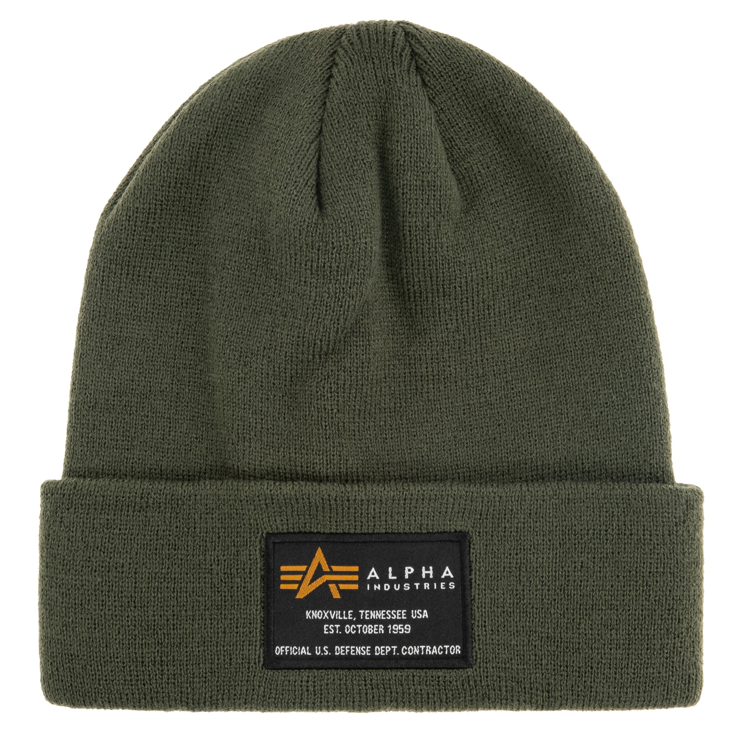 Alpha Industries Crew Beanie Hat - Dark Green