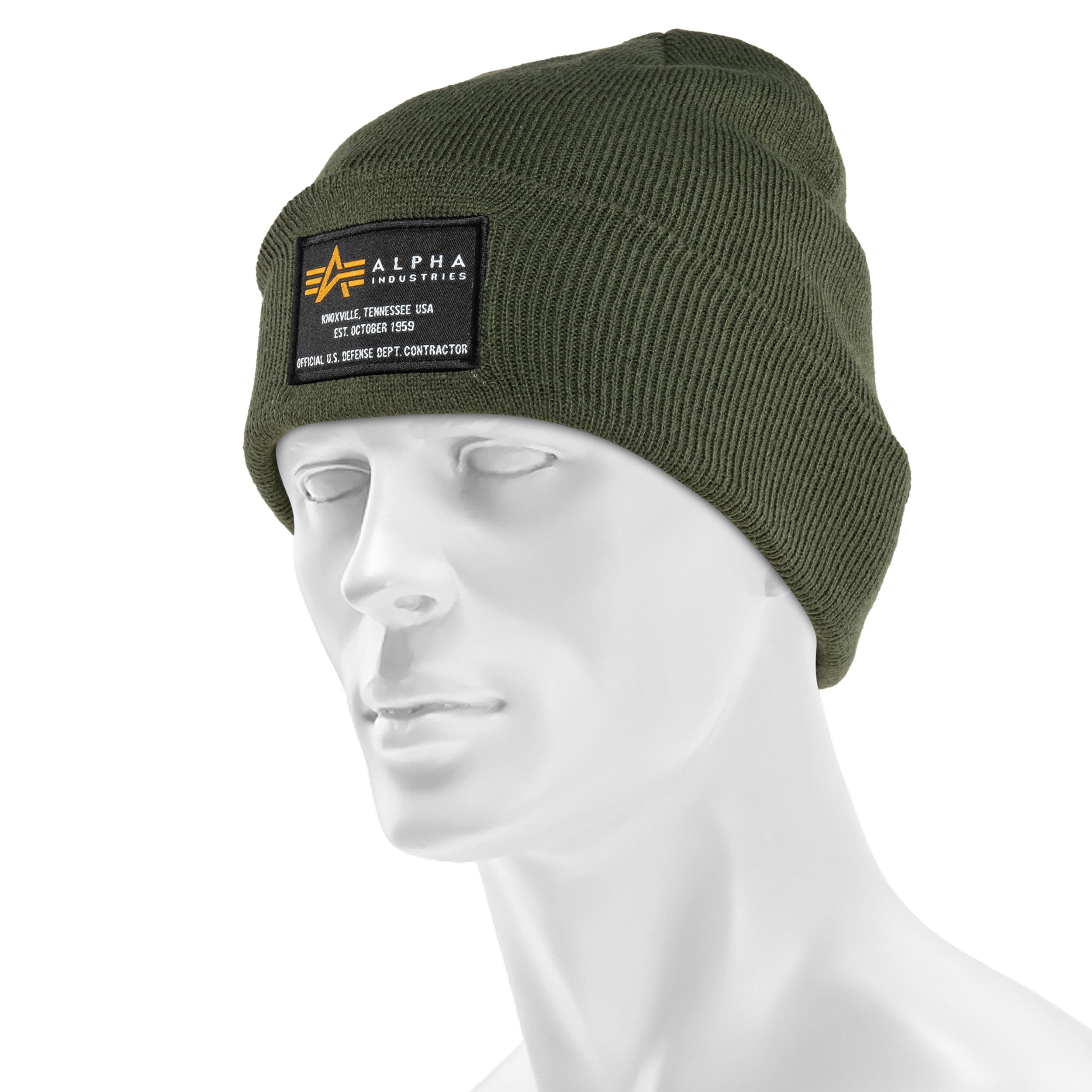 Alpha Industries Crew Beanie Hat - Dark Green