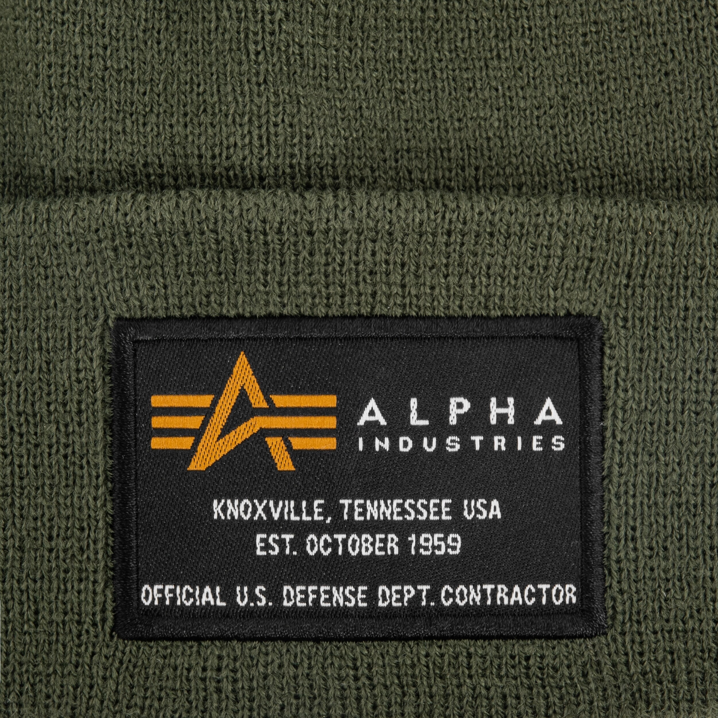 Alpha Industries Crew Beanie Hat - Dark Green