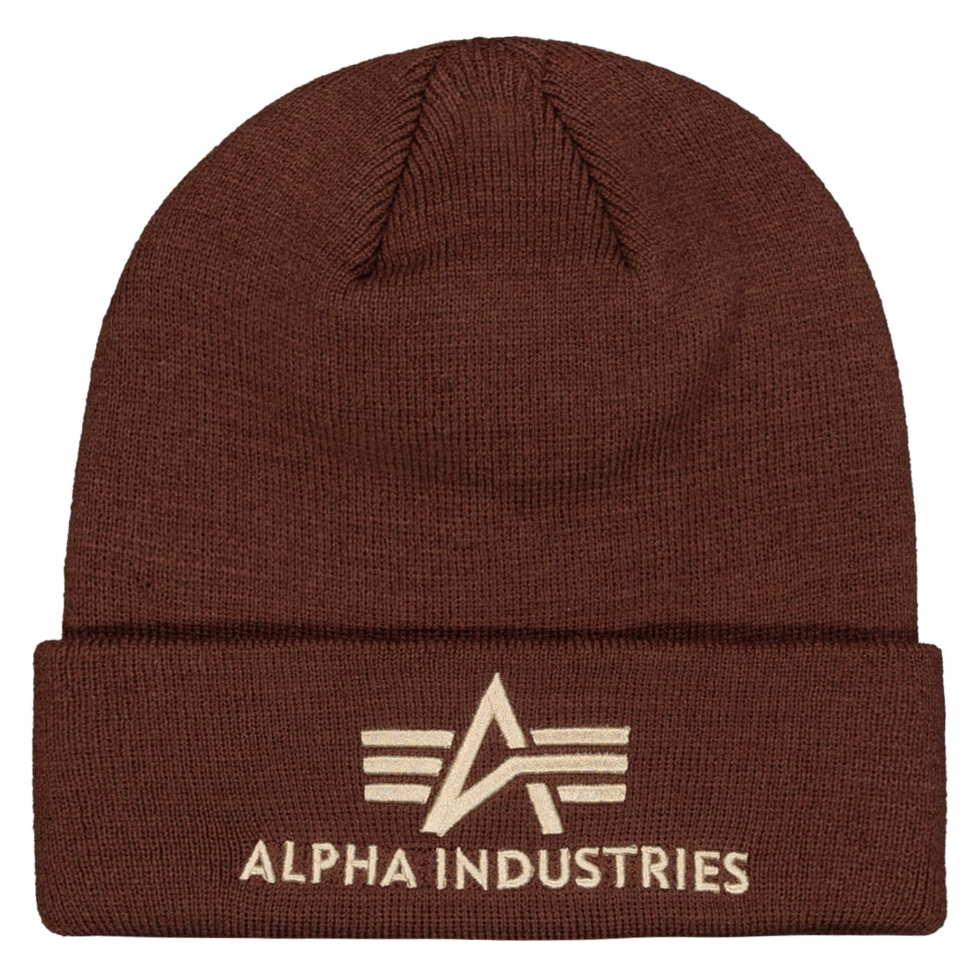 Alpha Industries 3D Beanie Hat - Powder Brown