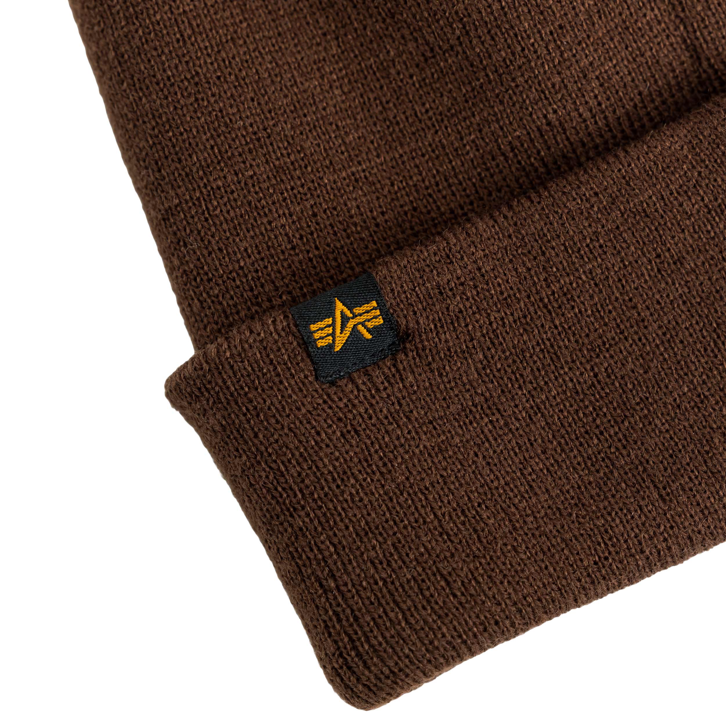 Alpha Industries 3D Beanie Hat - Powder Brown