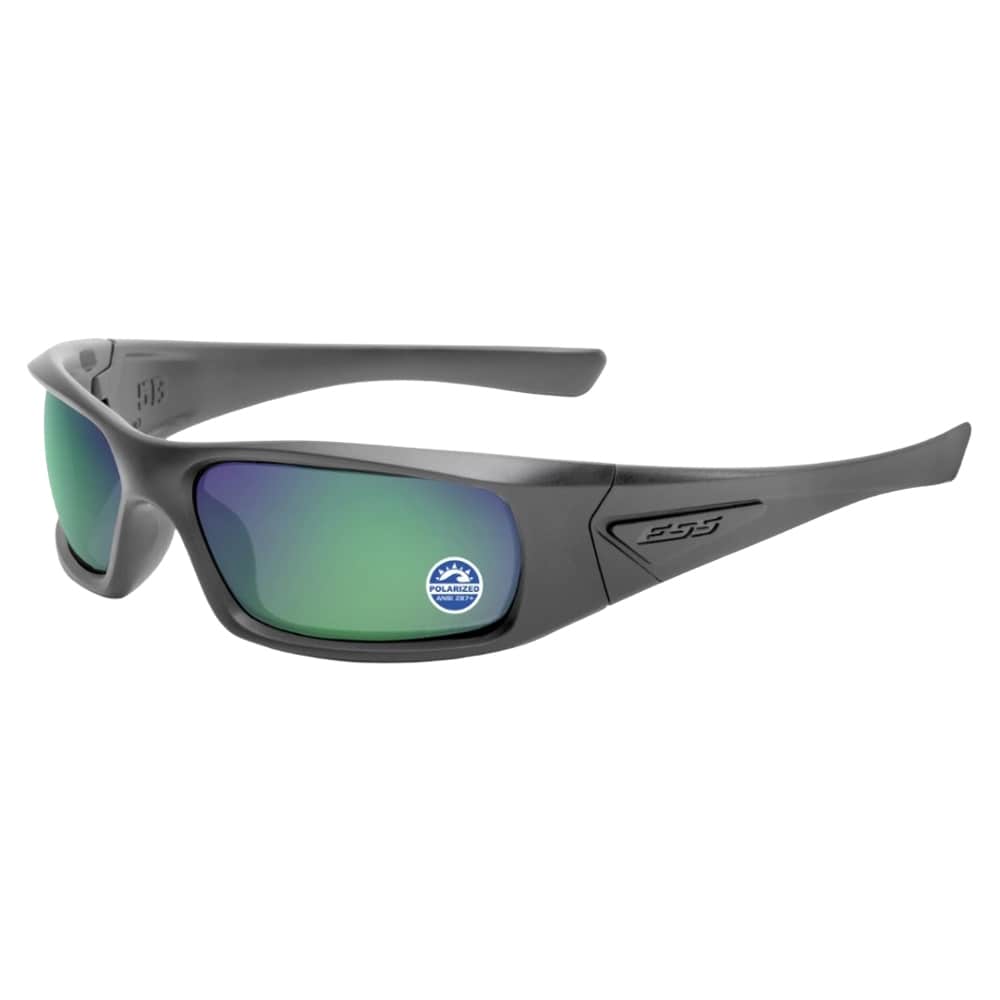 ESS 5B Tactical Glasses - Matte Carbon/Polarized Mirrored Green
