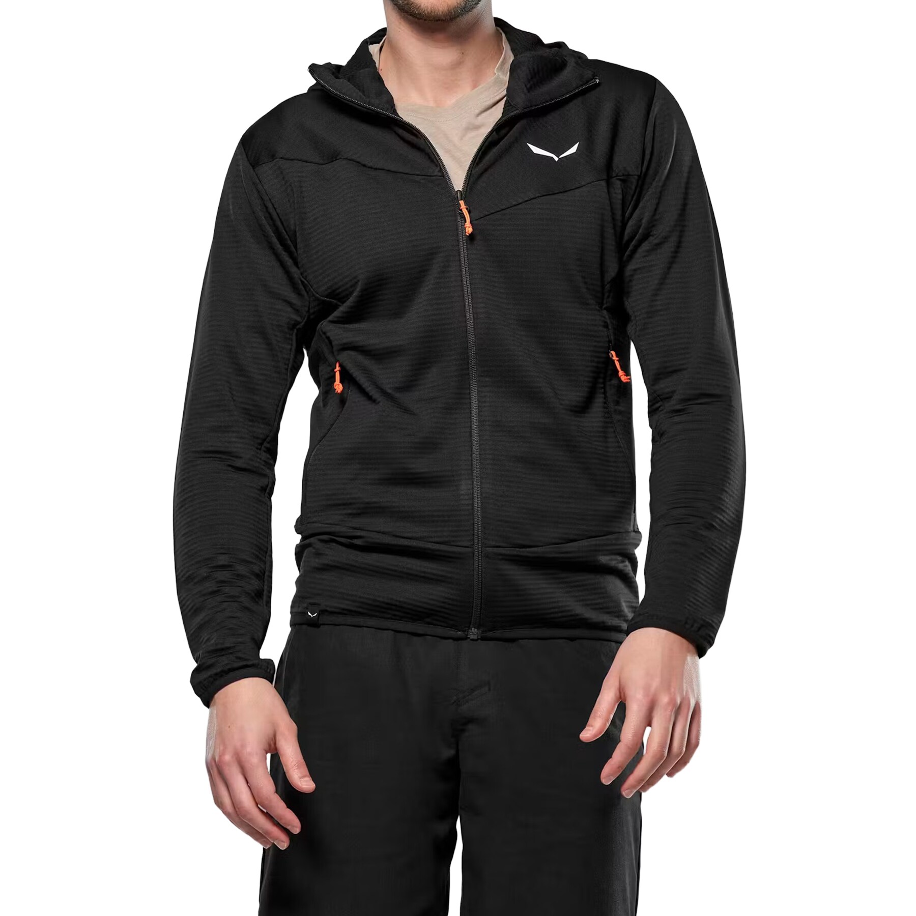 Salewa Puez Altavia Polarlite Hooded Fleece Hoodie - Black Out