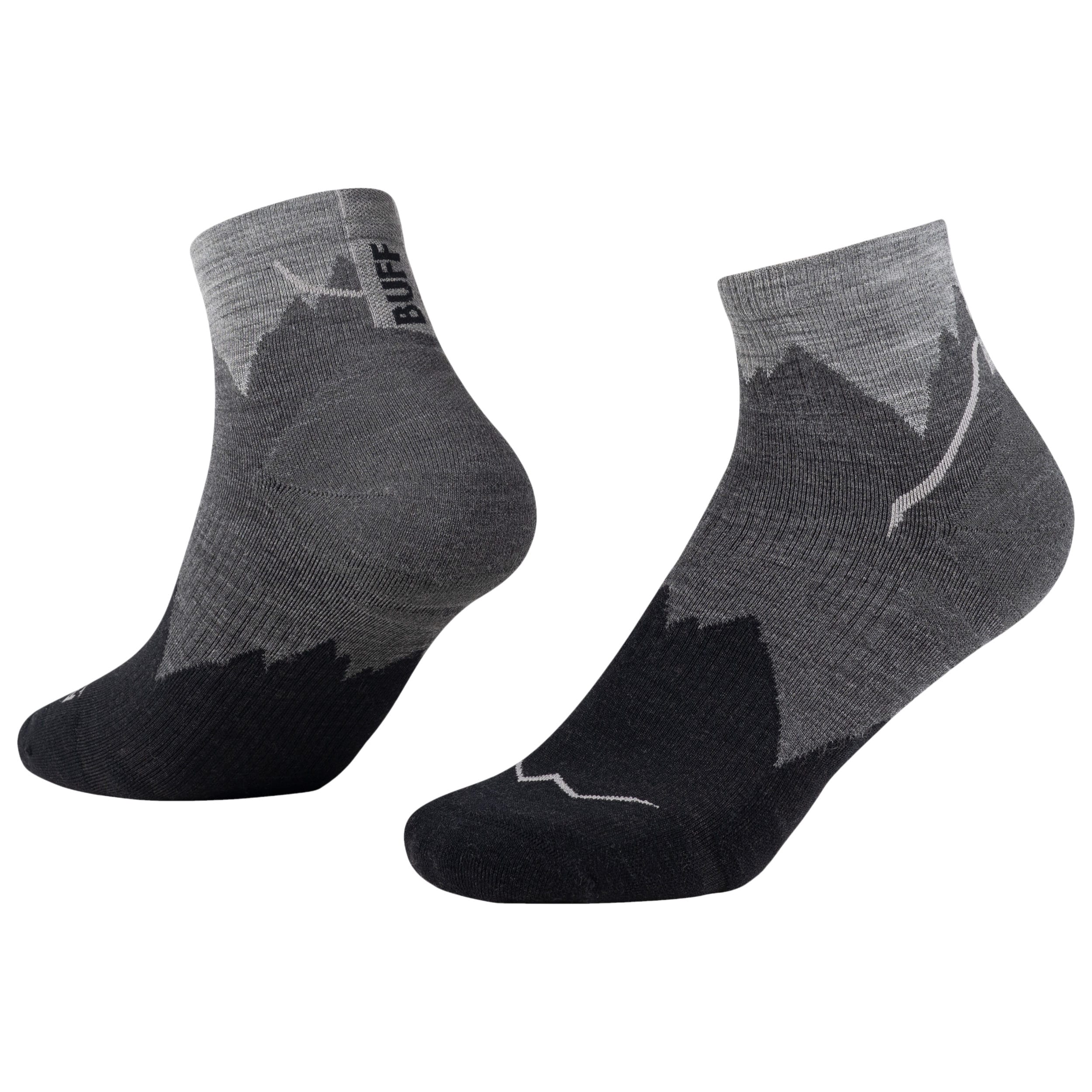 Buff LW Merino Wool Quarter Socks - Black