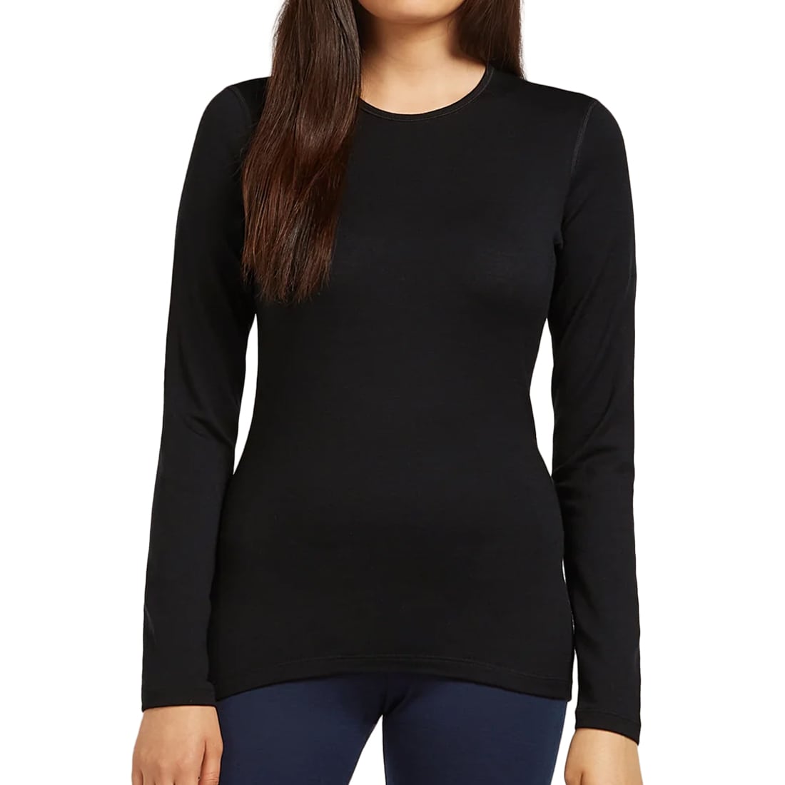 Icebreaker Merino 260 Oasis Long Sleeve Crew Women's Thermal Shirt - Black
