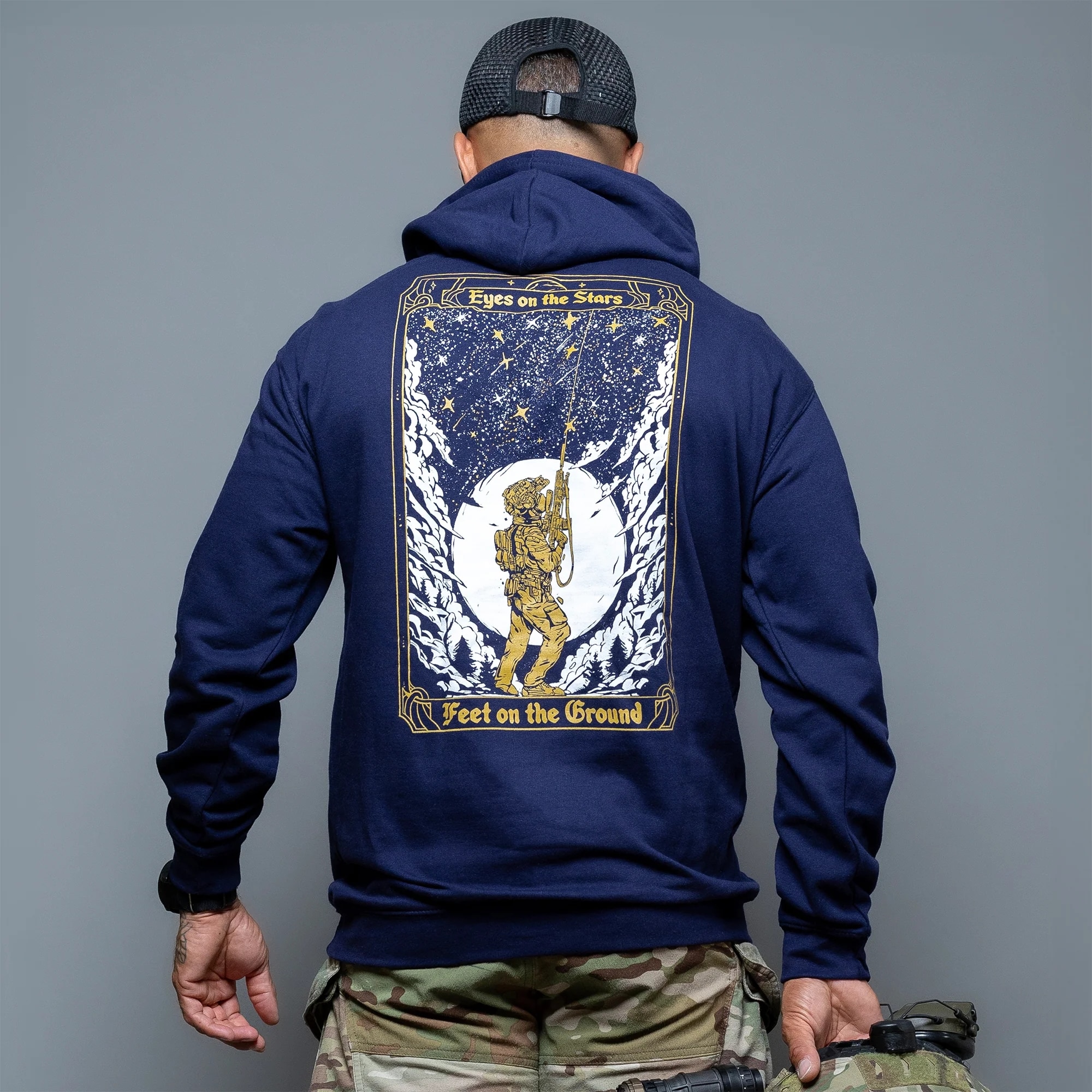 Brothers in Arms Stars Hoodie - Navy