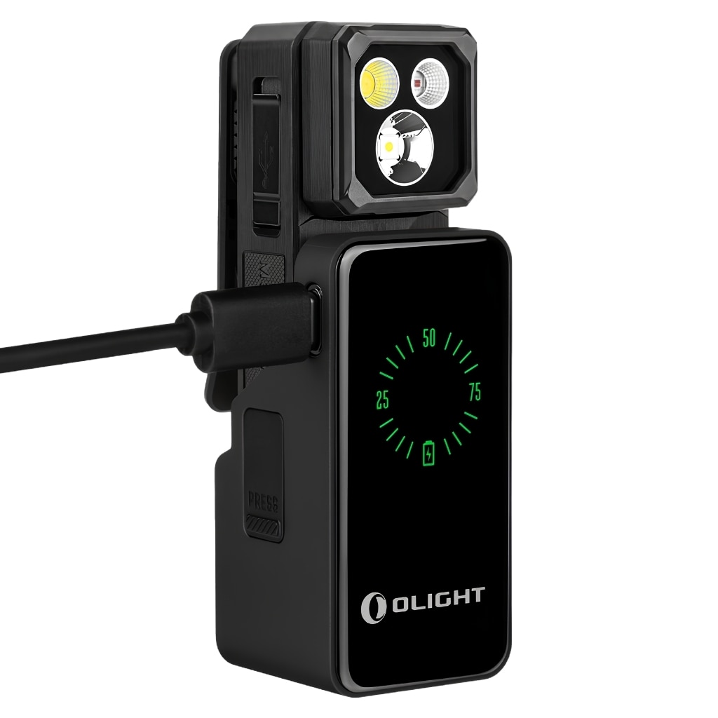 Olight Oclip 2 Ultra Premium Onyx Black Rechargeable Flashlight 580 Lumens