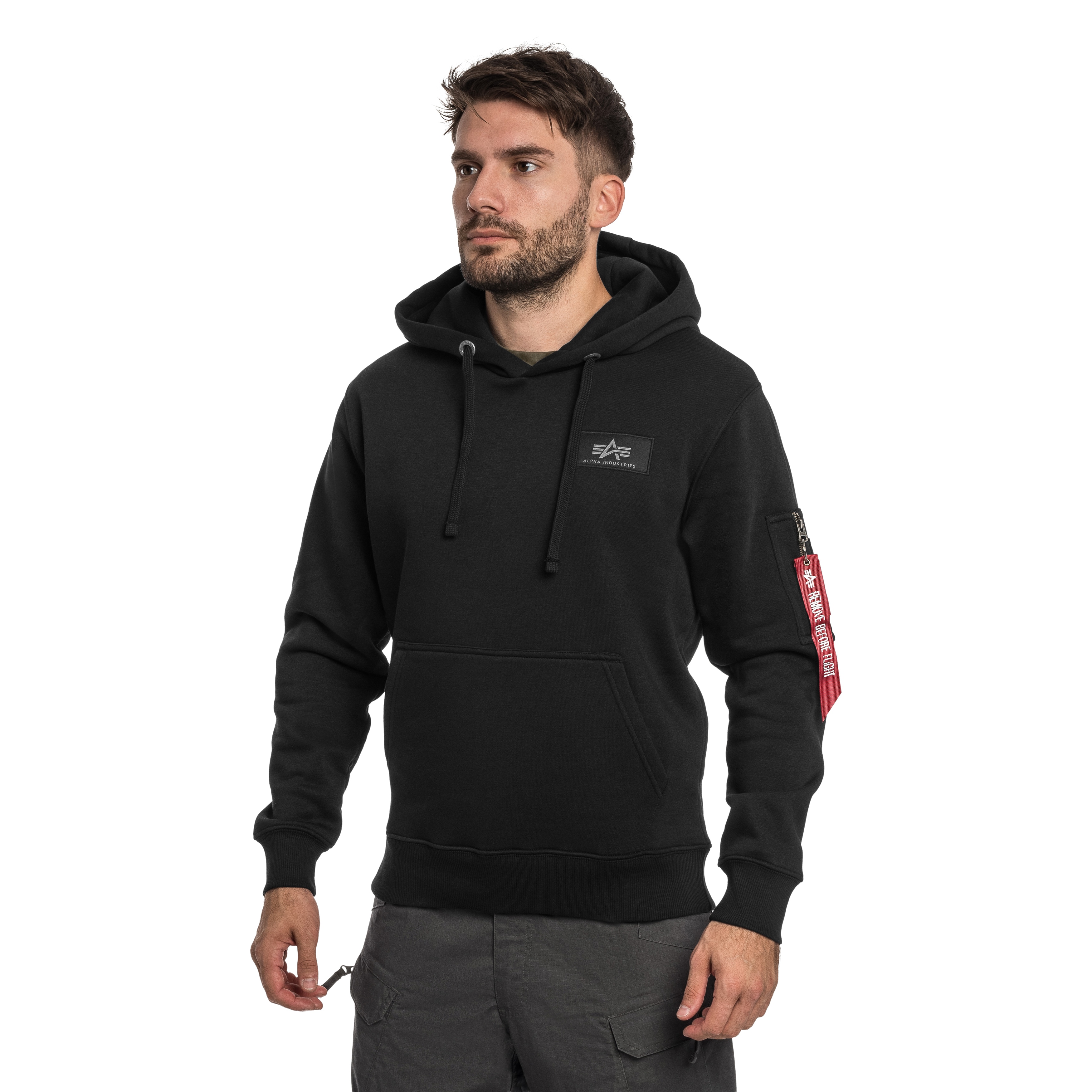 Alpha Industries Backprint Mirror Camo Sweatshirt - Black