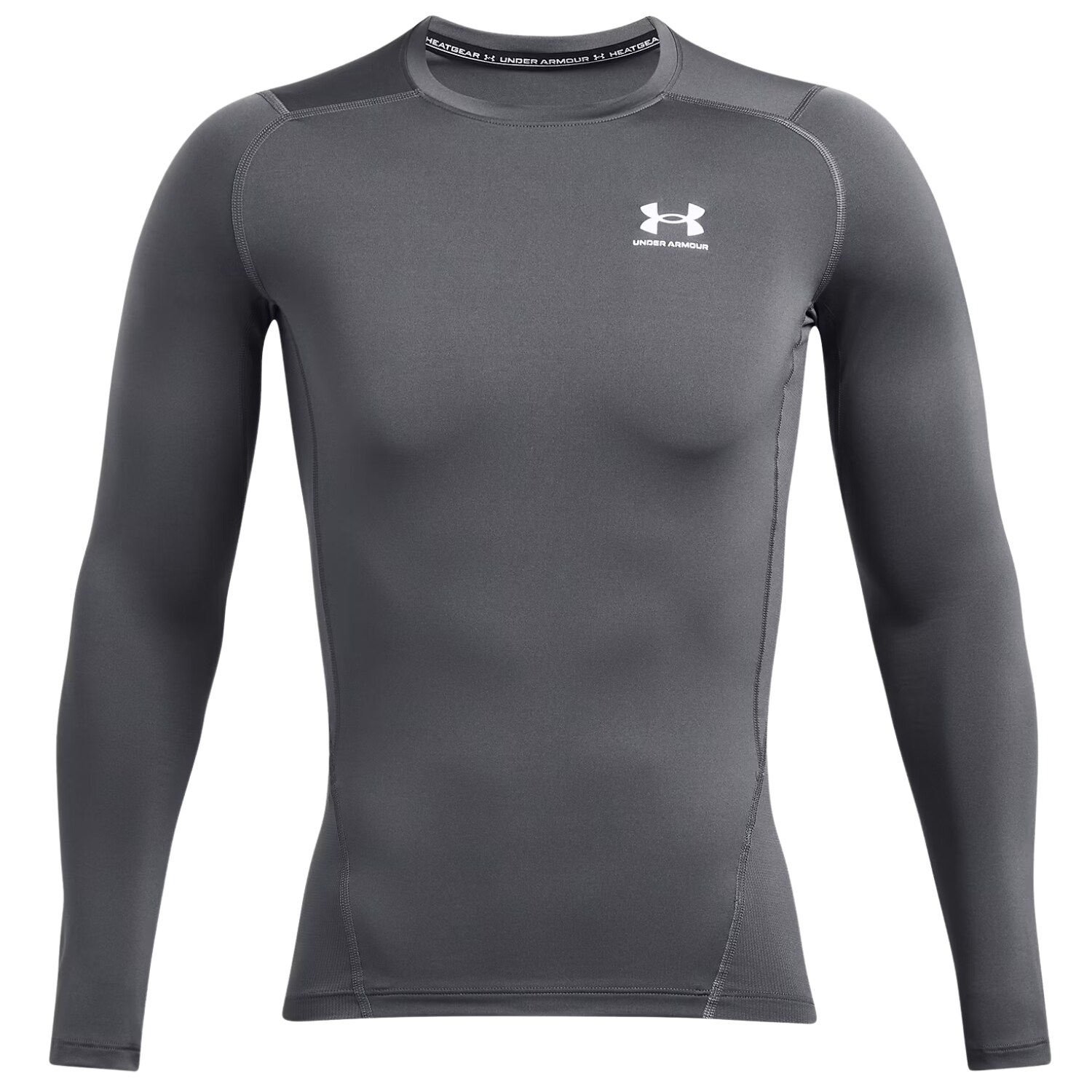 Under Armour HeatGear Compression Thermal Shirt - Castlerock/White