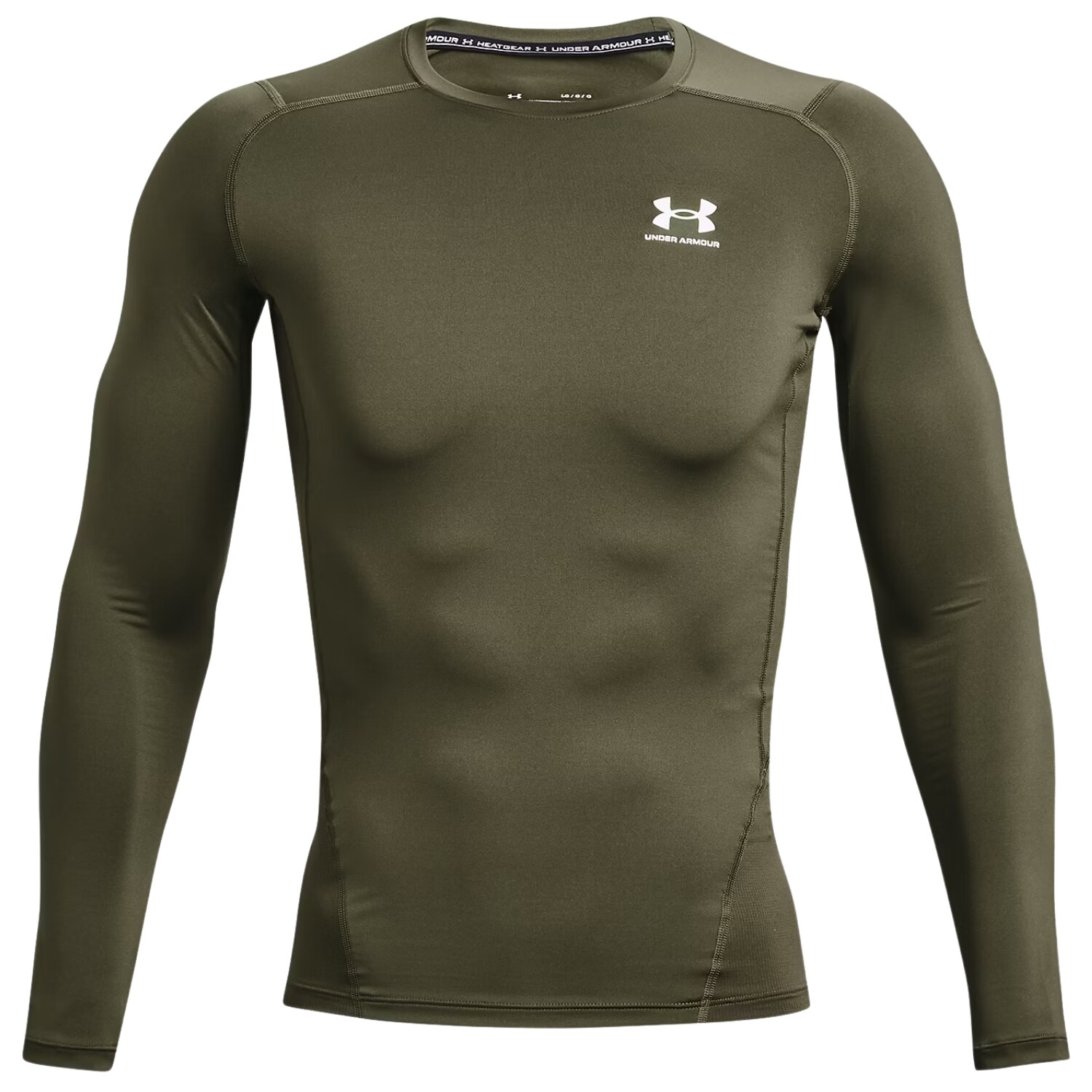 Under Armour HeatGear Compression Thermal Shirt - Marine OD Green/White