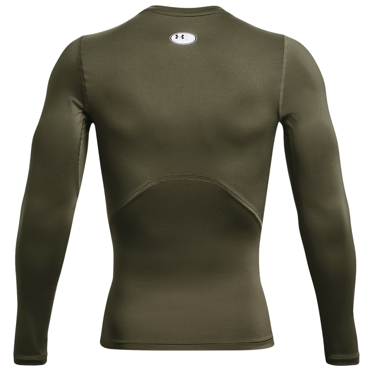 Under Armour HeatGear Compression Colorblock Thermal Shirt - Marine OD Green/White