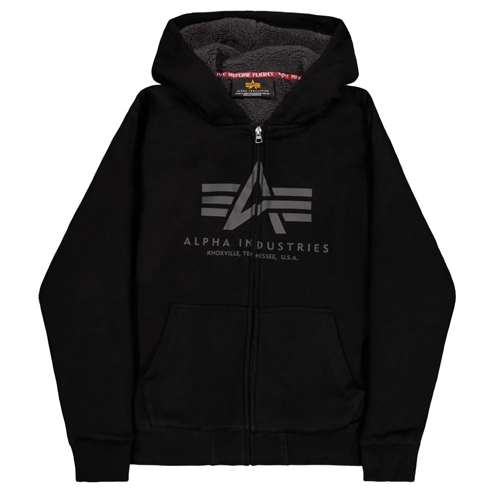 Alpha Industries Fleece Sherpa Hoodie - Black