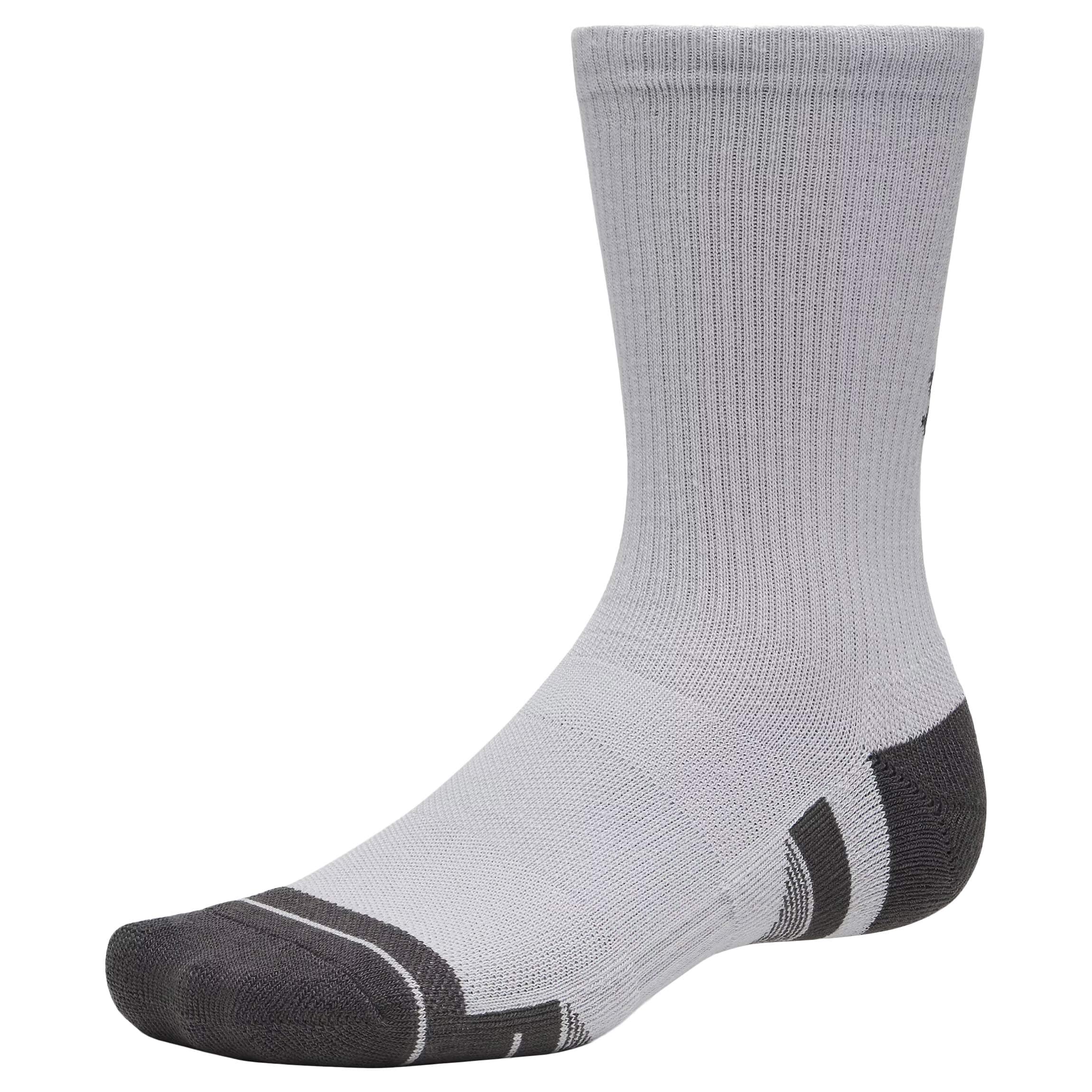 Under Armour Performance Tech Socks 3 Pairs - Mod Gray/White/Jet Gray