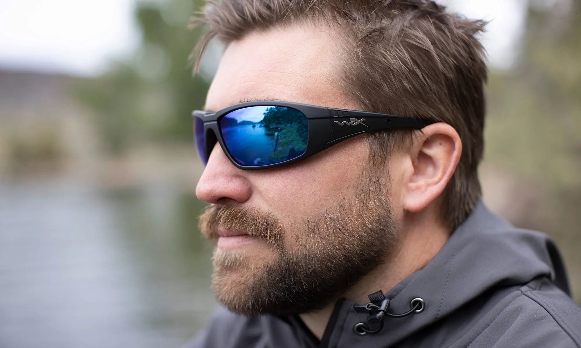 Wiley X Boss - Captivate Polarized Blue Mirror/Matte Black