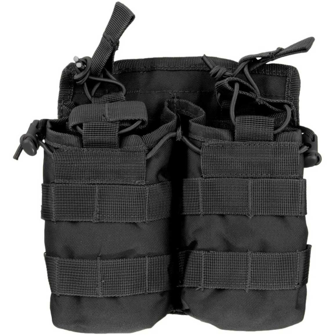 Mil-Tec Double Open Top Magazine Pouch Black