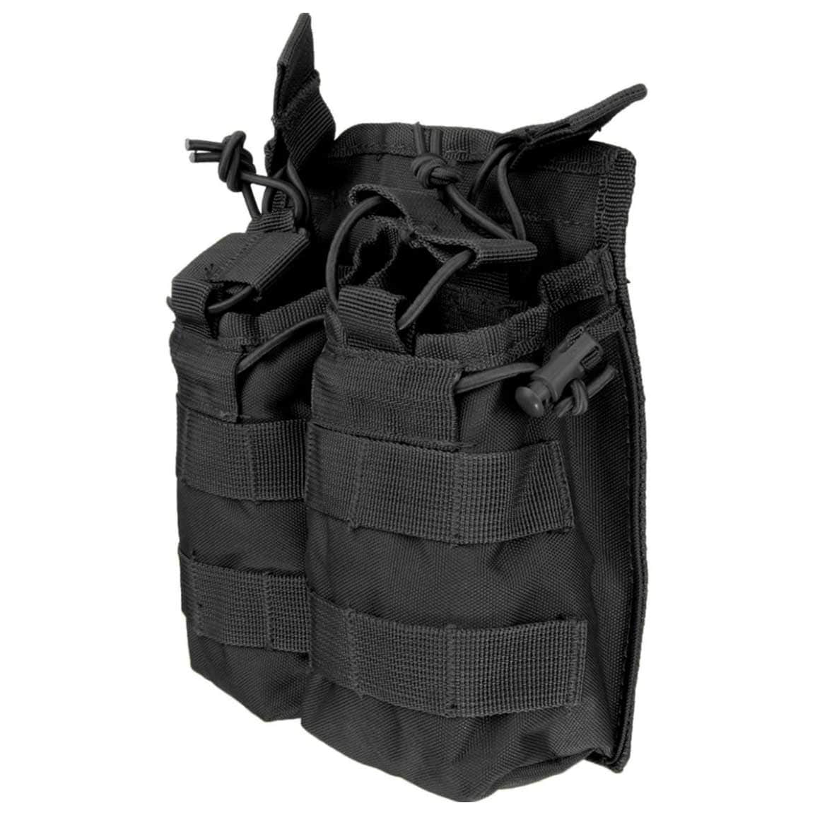 Mil-Tec Double Open Top Magazine Pouch Black