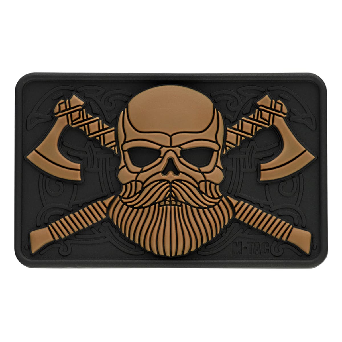 M-Tac Bearded Skull 3D PVC Patch - Black / Coyote