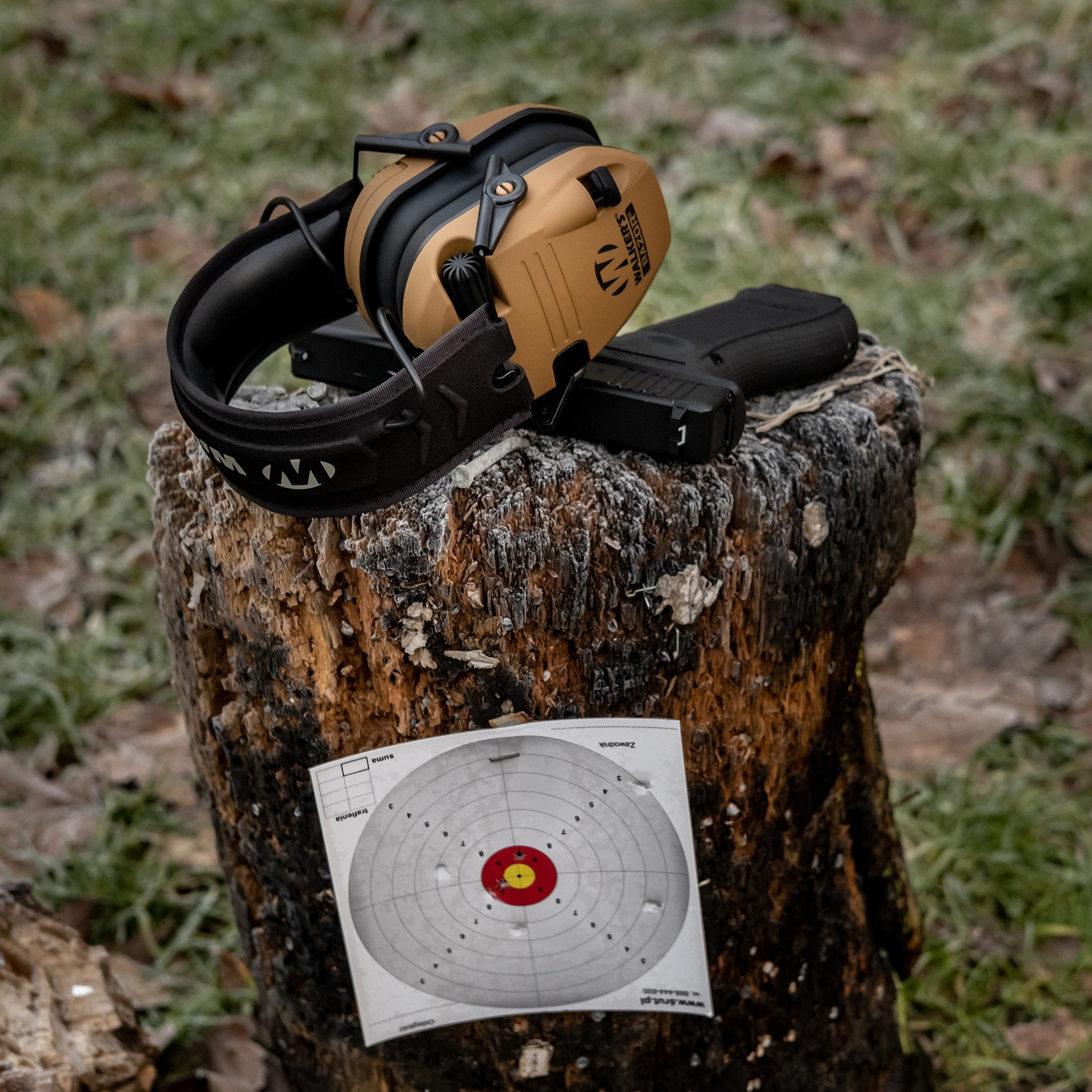 Walker's Razor Slim Hearing Protectors - Battle Brown