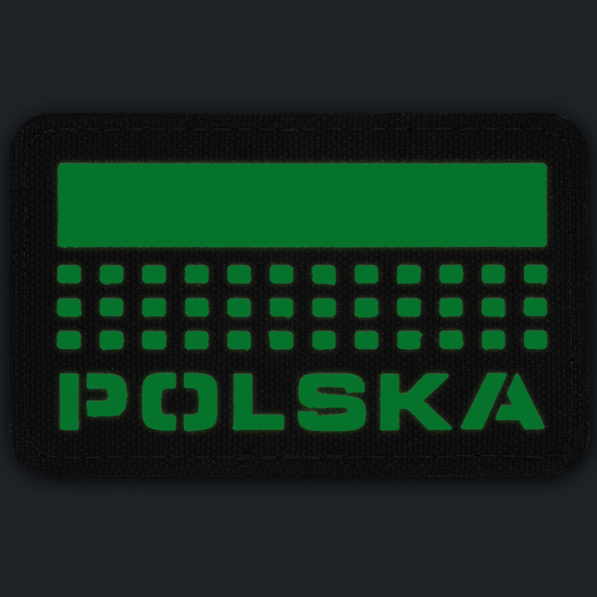 M-Tac Polish Flag Laser Cut  Patch - Black Luminate