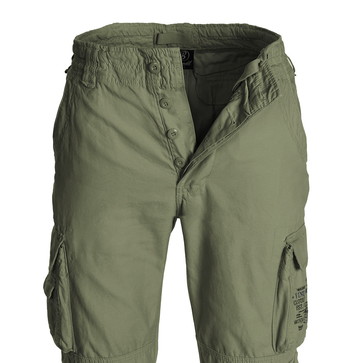 Brandit Pure Vintage Military Trousers - Olive