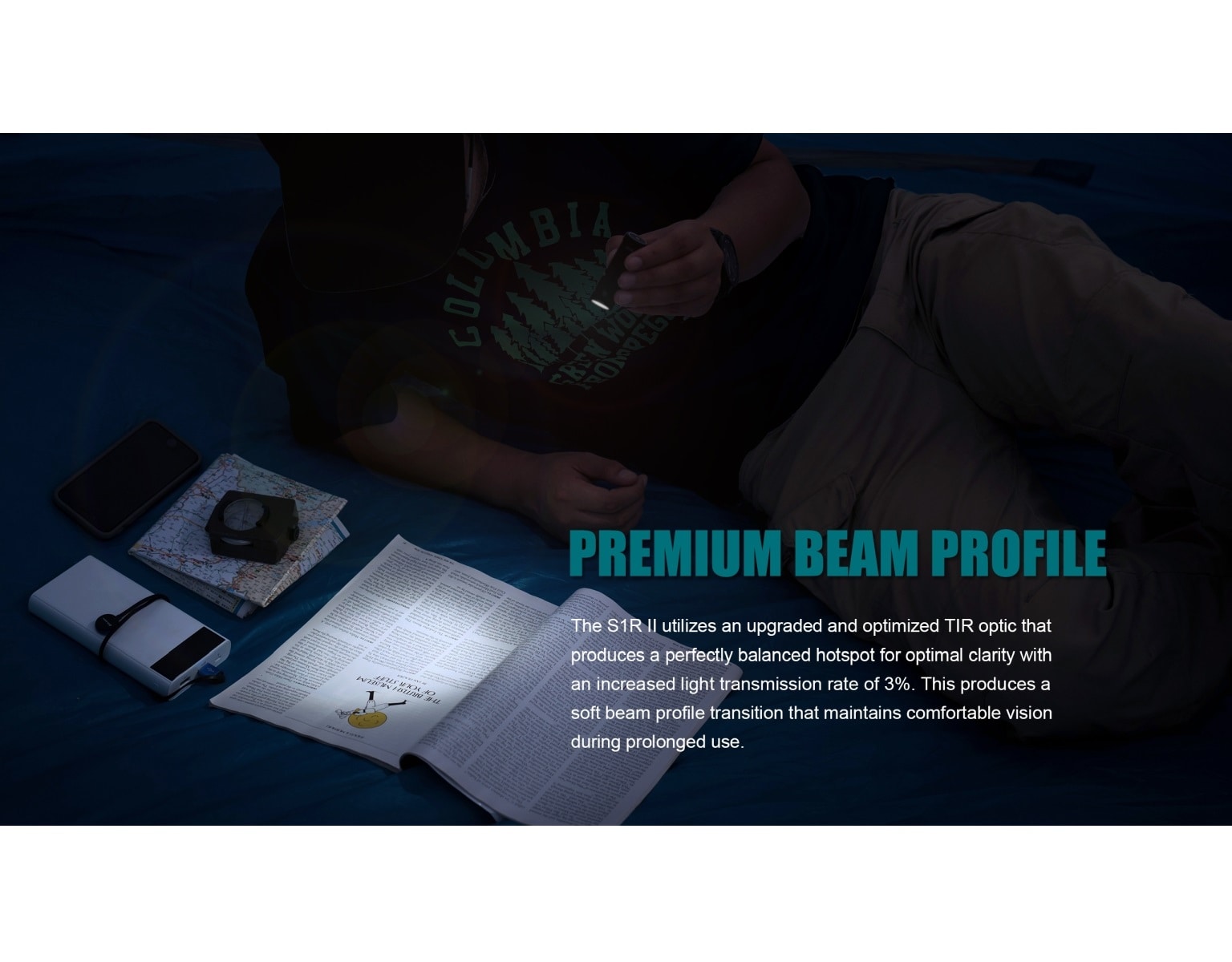 Olight S1R II Baton Rechargeable Flashlight Black - 1000 lumens