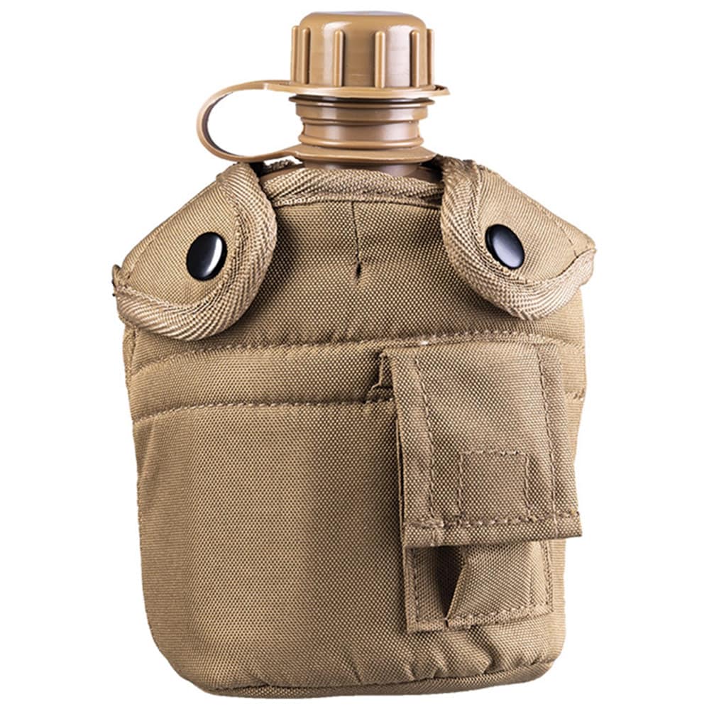 Mil-Tec US Plastic Canteen with Cover and Mug - Coyote