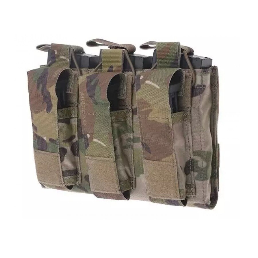 Emerson Open Top Triple pouch for large and small magazines - MultiCam