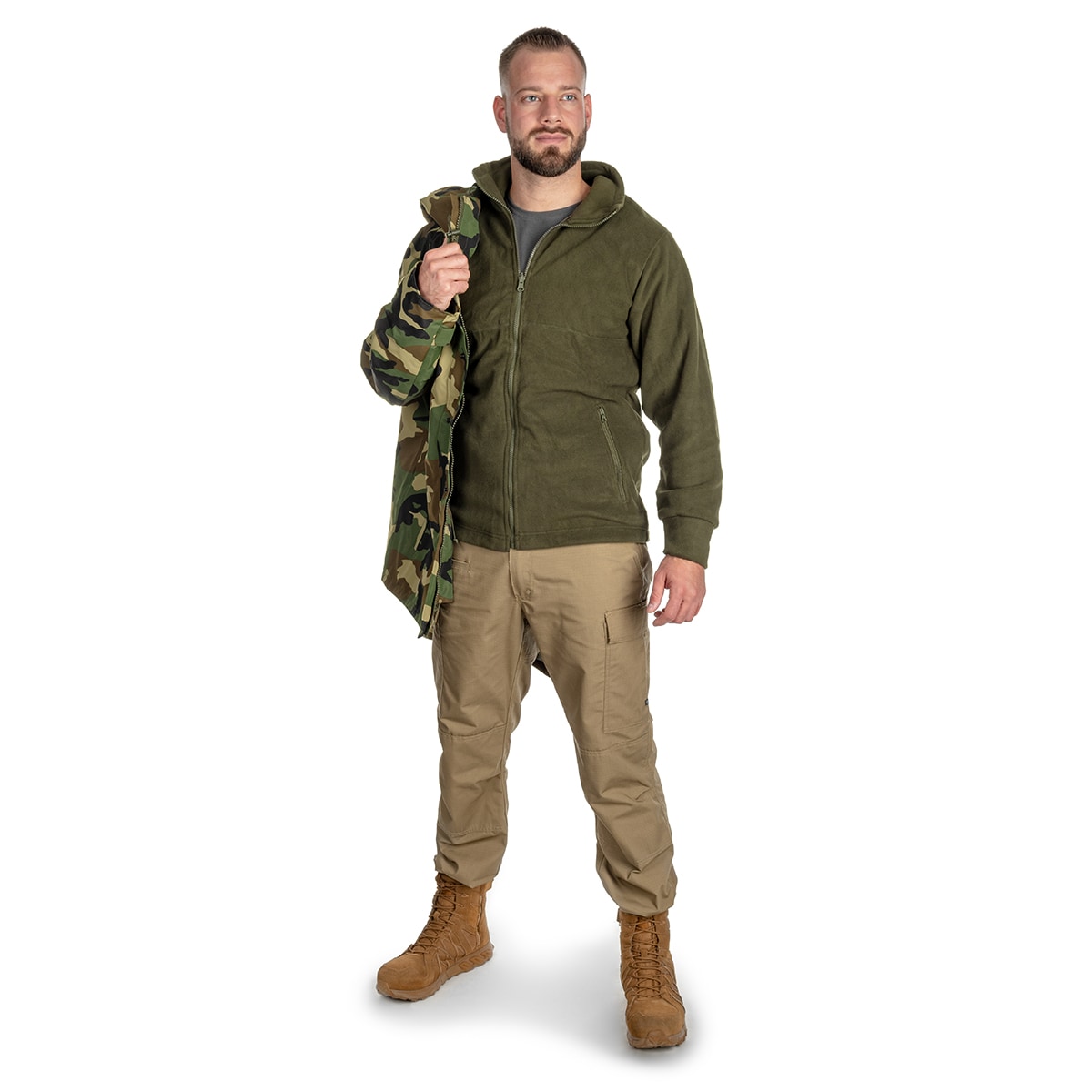 Mil-Tec ECWCS Wet Weather Gen.II  Fleece Jacket - Woodland