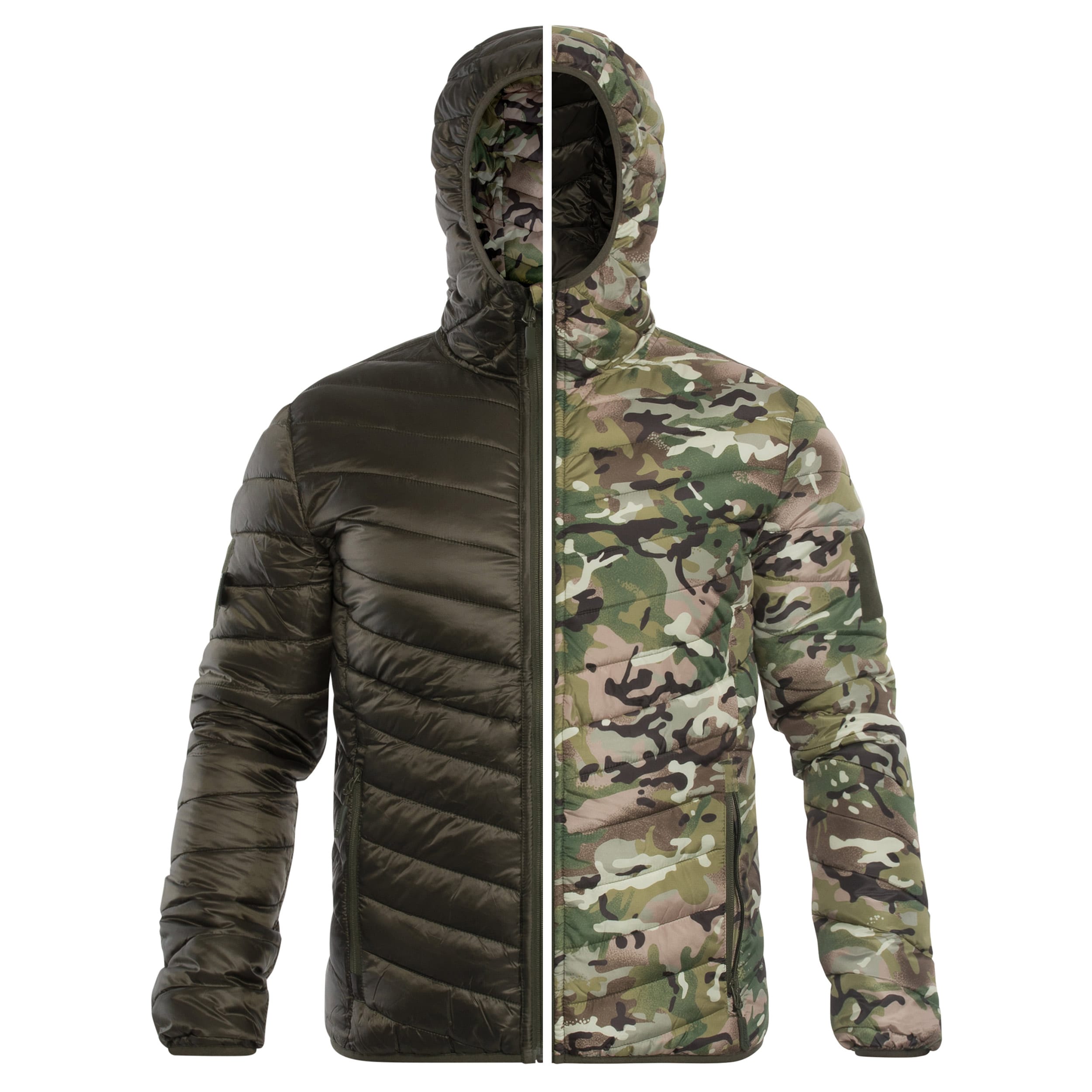 Texar Reverse Reversible Down Jacket - Olive/Arid MC Camo