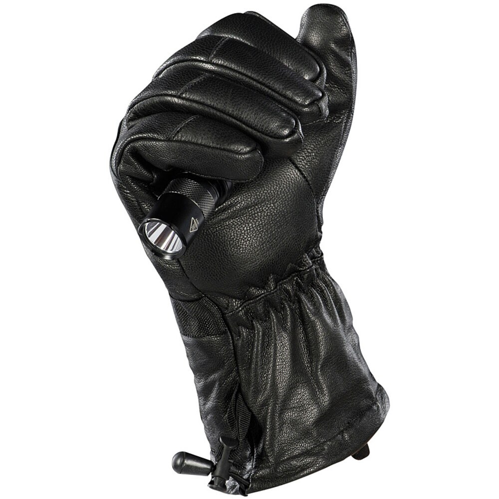 M-Tac Leather Winter Gloves - Black