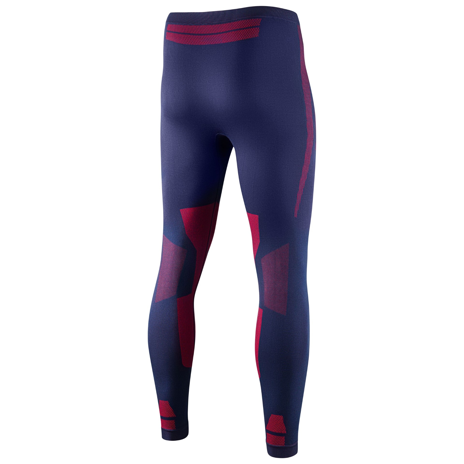 Brubeck Dry Men's thermoactive leggings - Navy / Red
