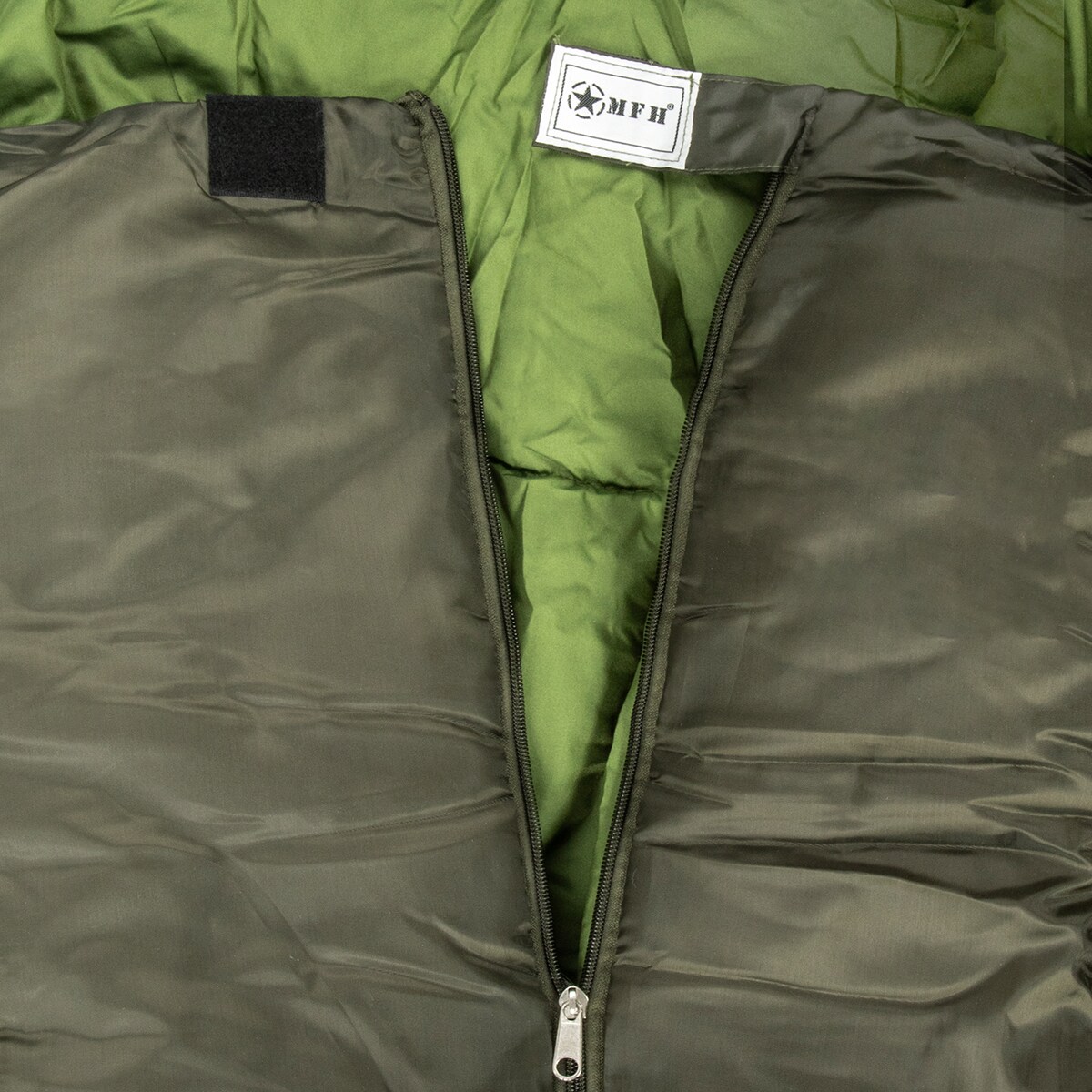 MFH Israeli Pilot Olive Sleeping Bag - Left