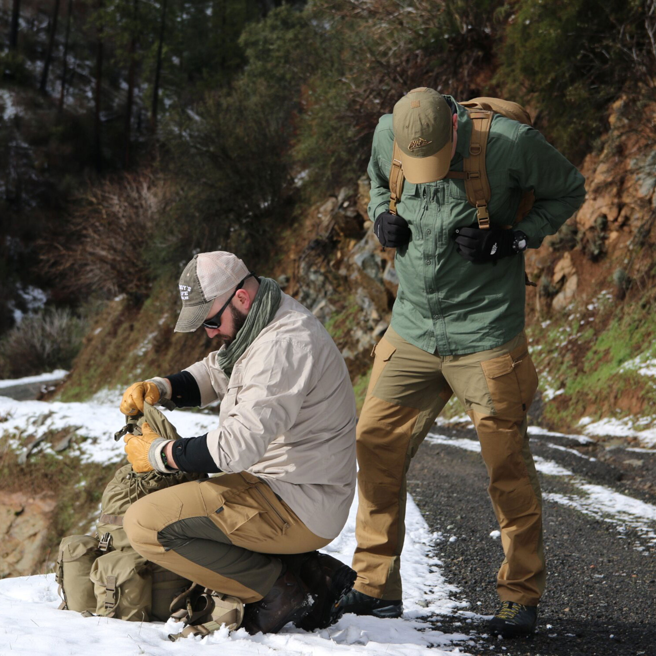 Helikon Logo Cap PolyCotton Rip-Stop - Adaptive Green/Coyote