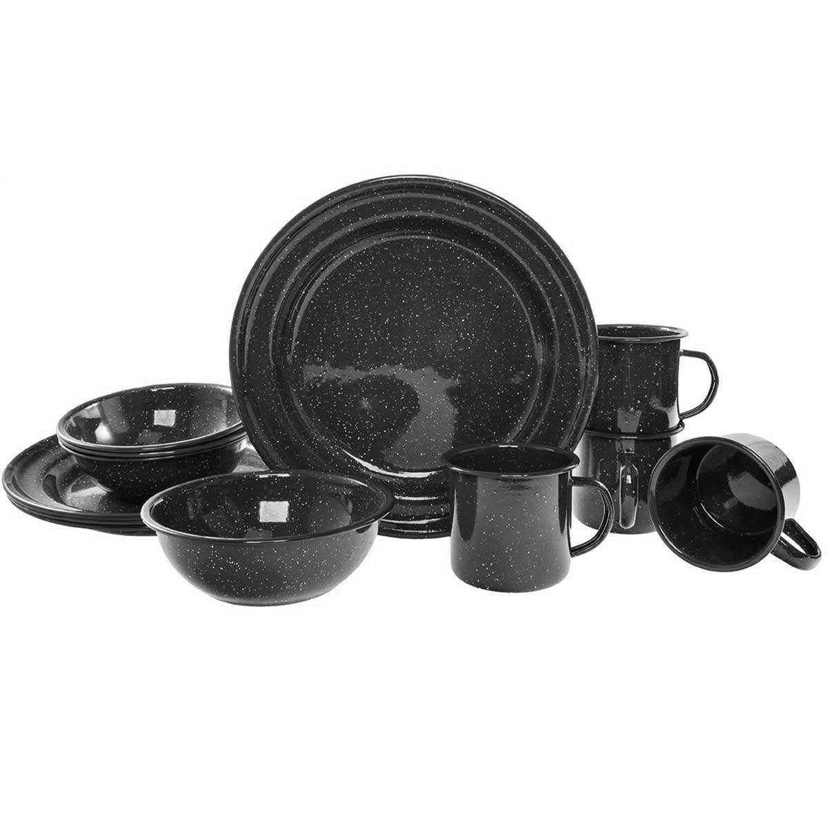 Mil-Tec Western Dishes 12-pcs  Black