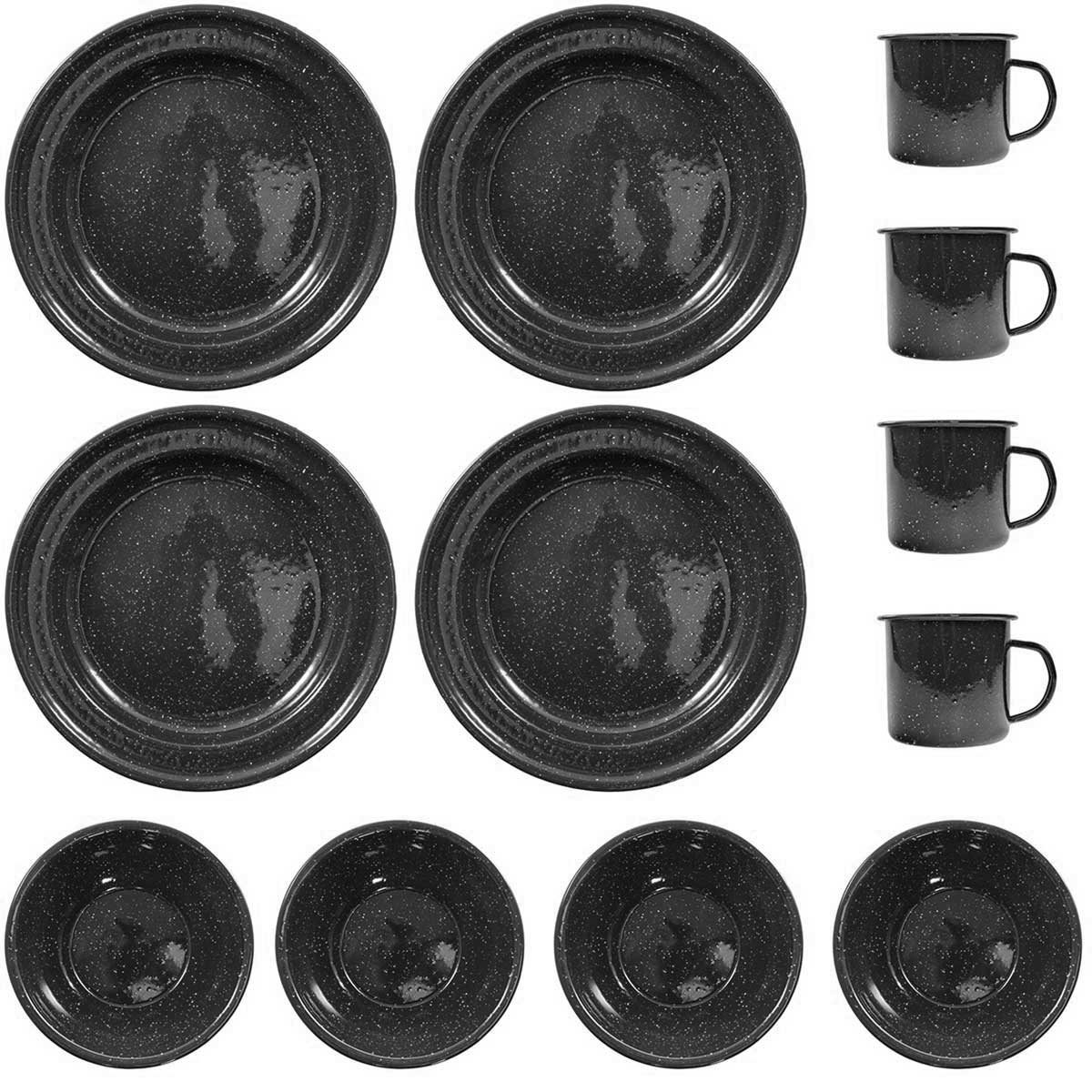 Mil-Tec Western Dishes 12-pcs  Black