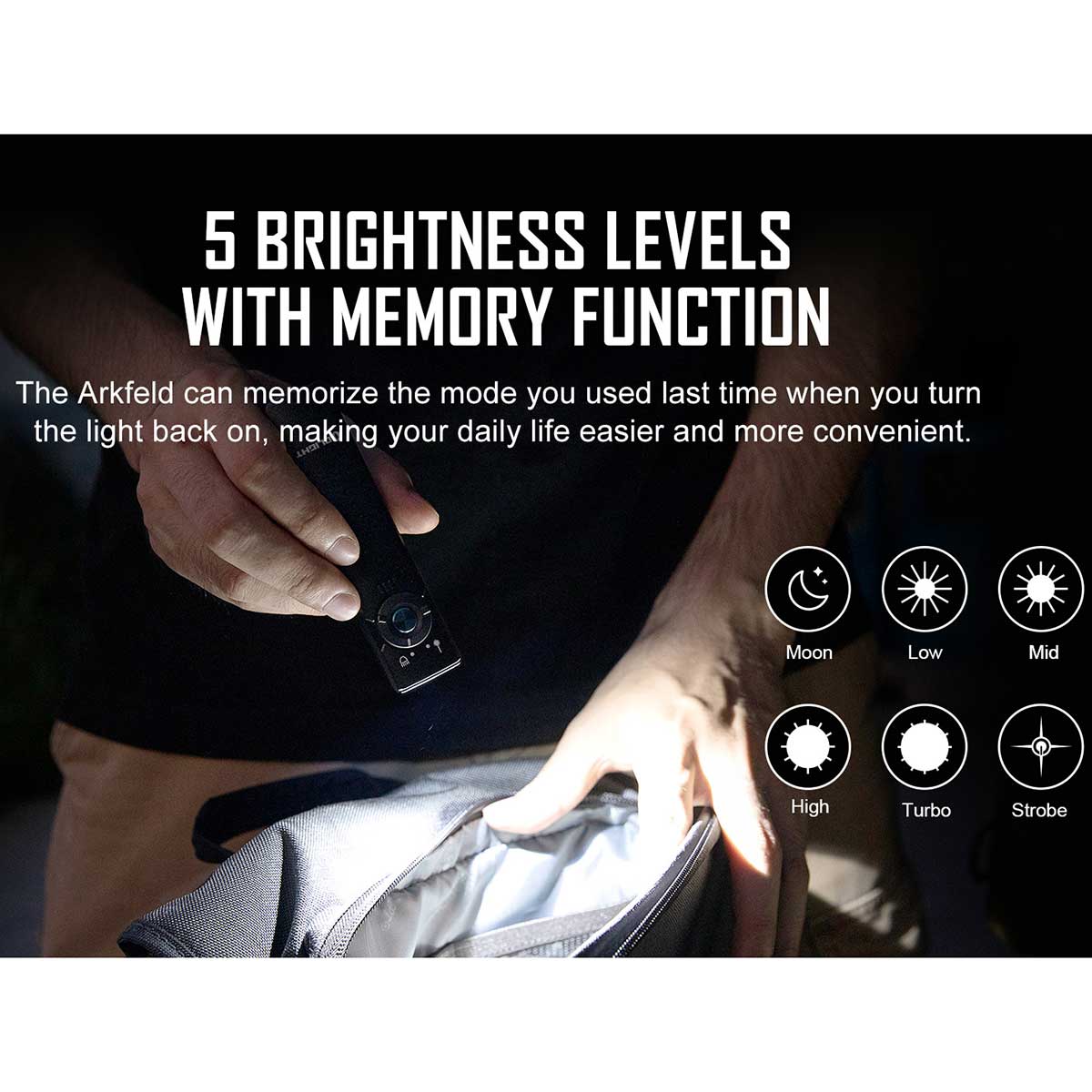 Olight Arkfeld Cool White Flashlight with Laser Indicator Orange - 1000 lumens