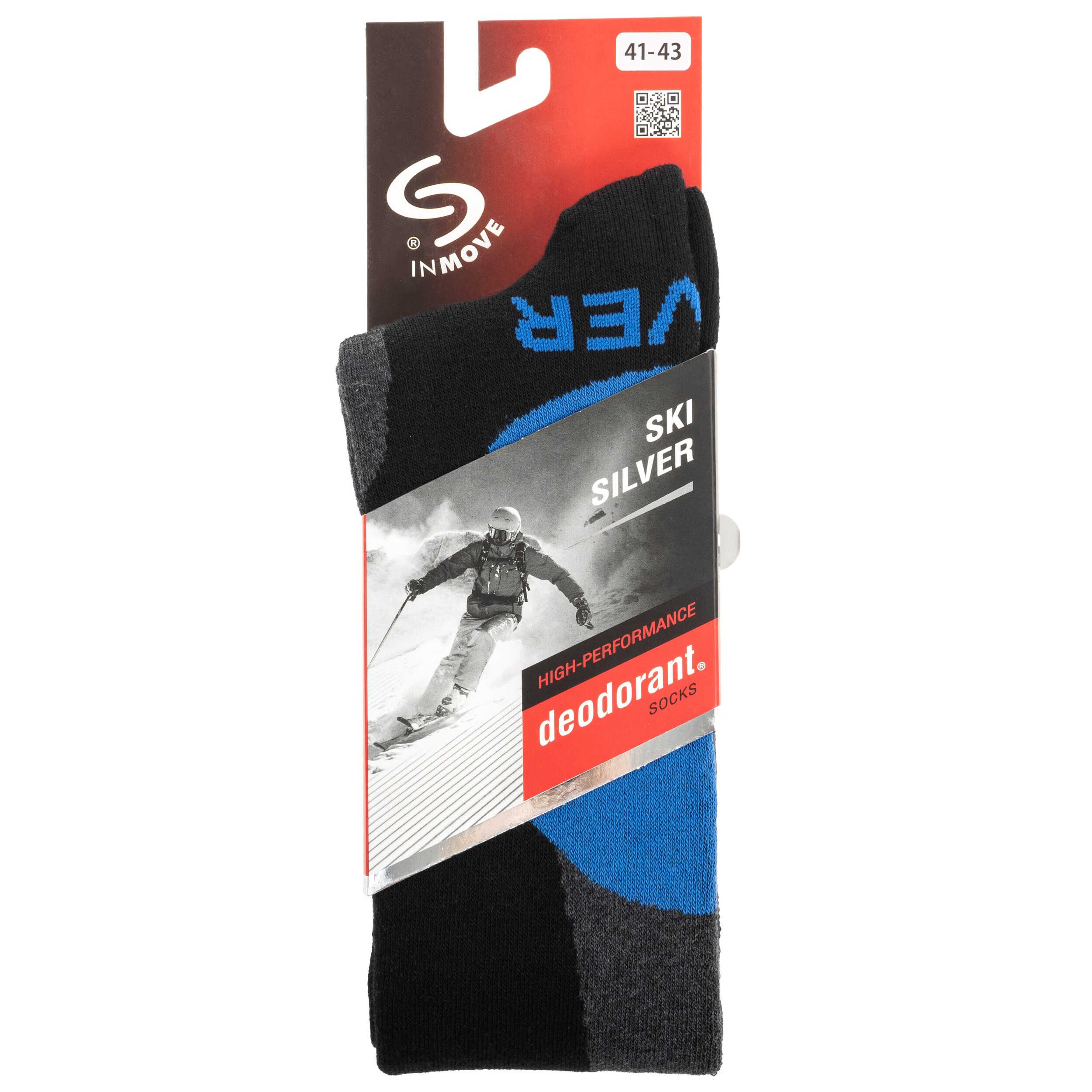 INMOVE Ski Silver Deo Black/Blue Socks