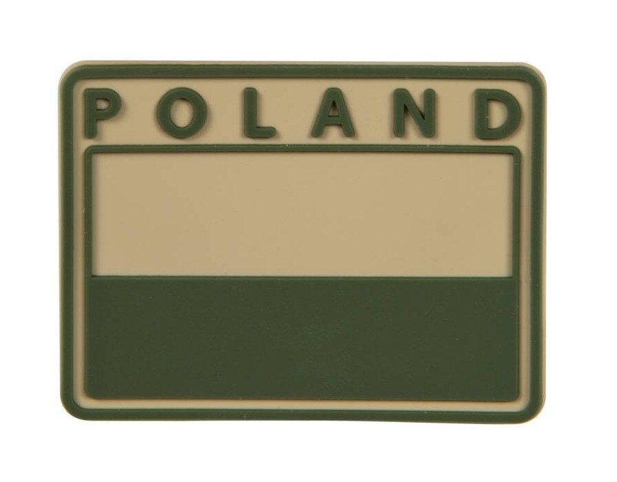 Helikon Polish Flag PVC Emblem Khaki with Velcro