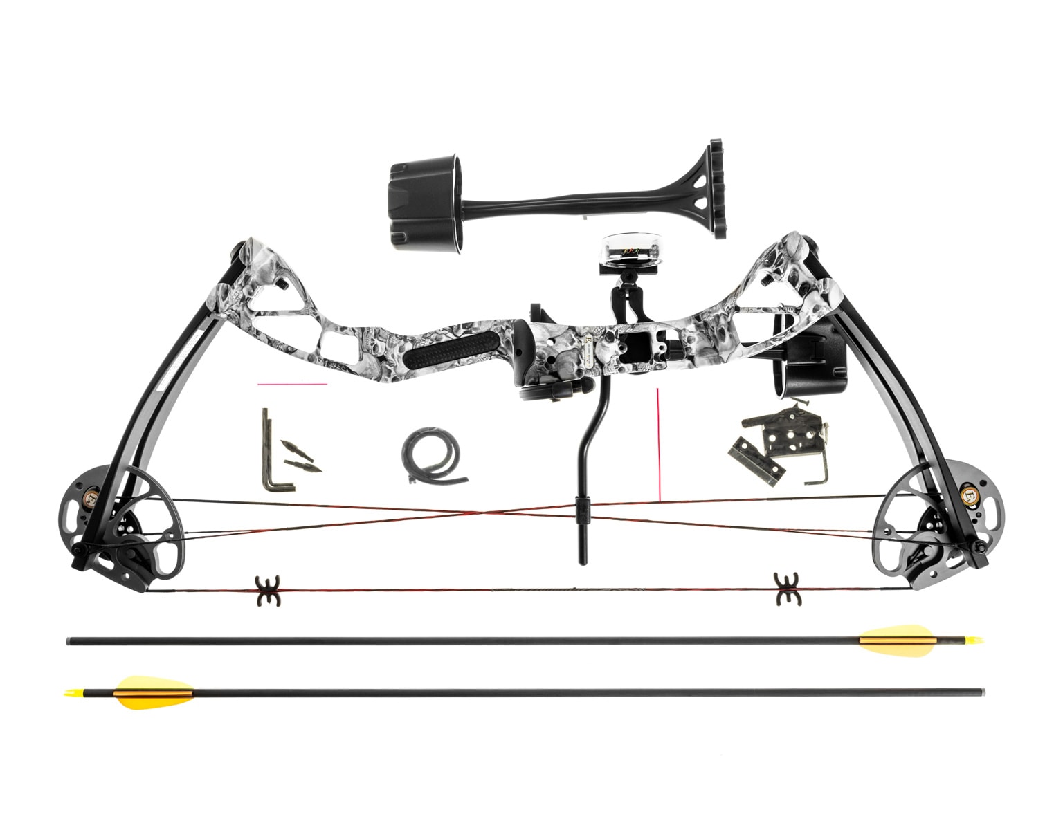 Poe Lang Rex Quad Compound Bow - Skull Camo - Set